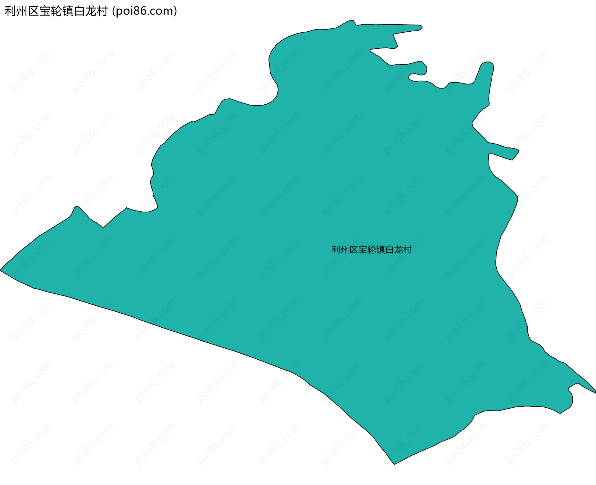 利州区宝轮镇白龙村边界地图