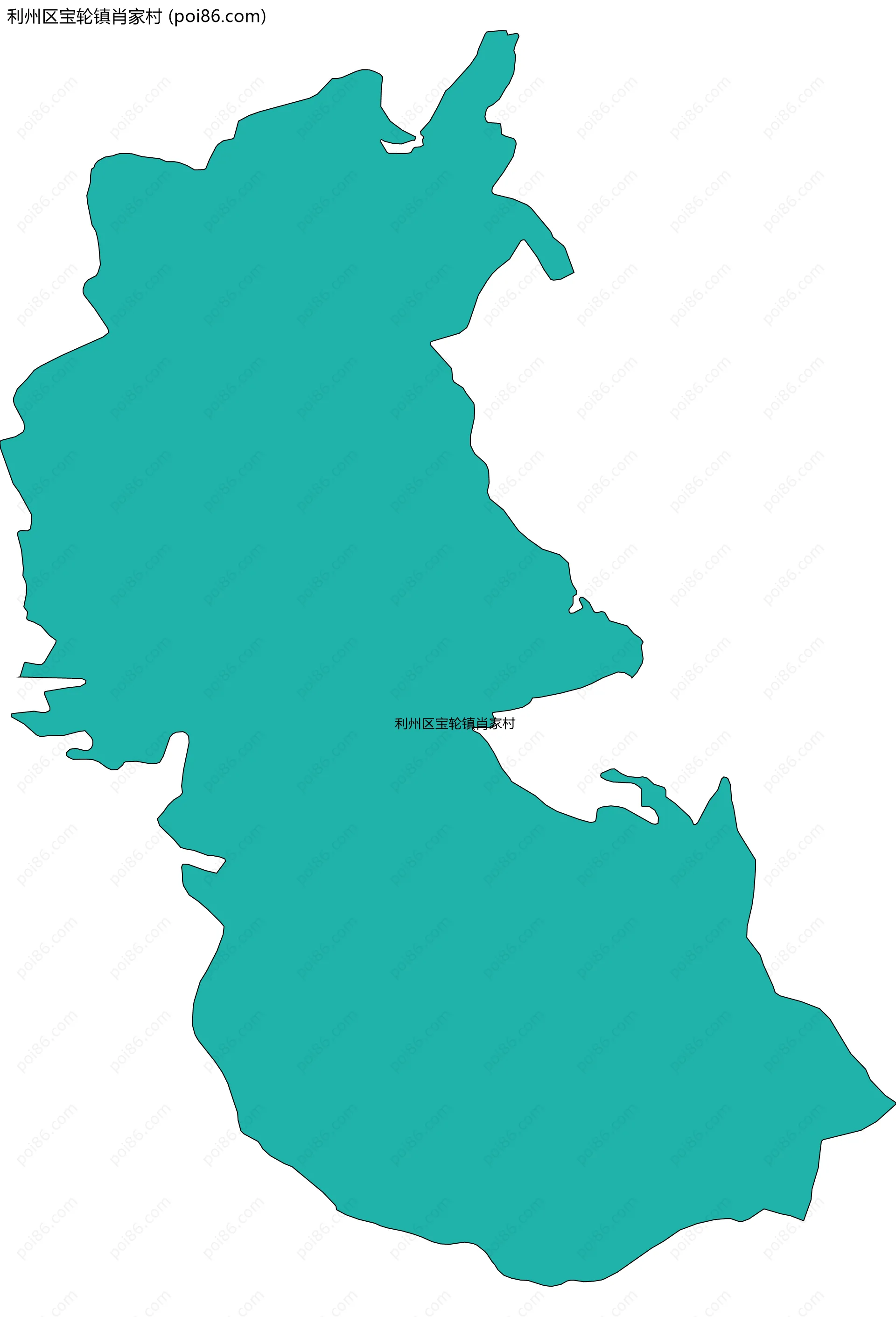 利州区宝轮镇肖家村边界地图