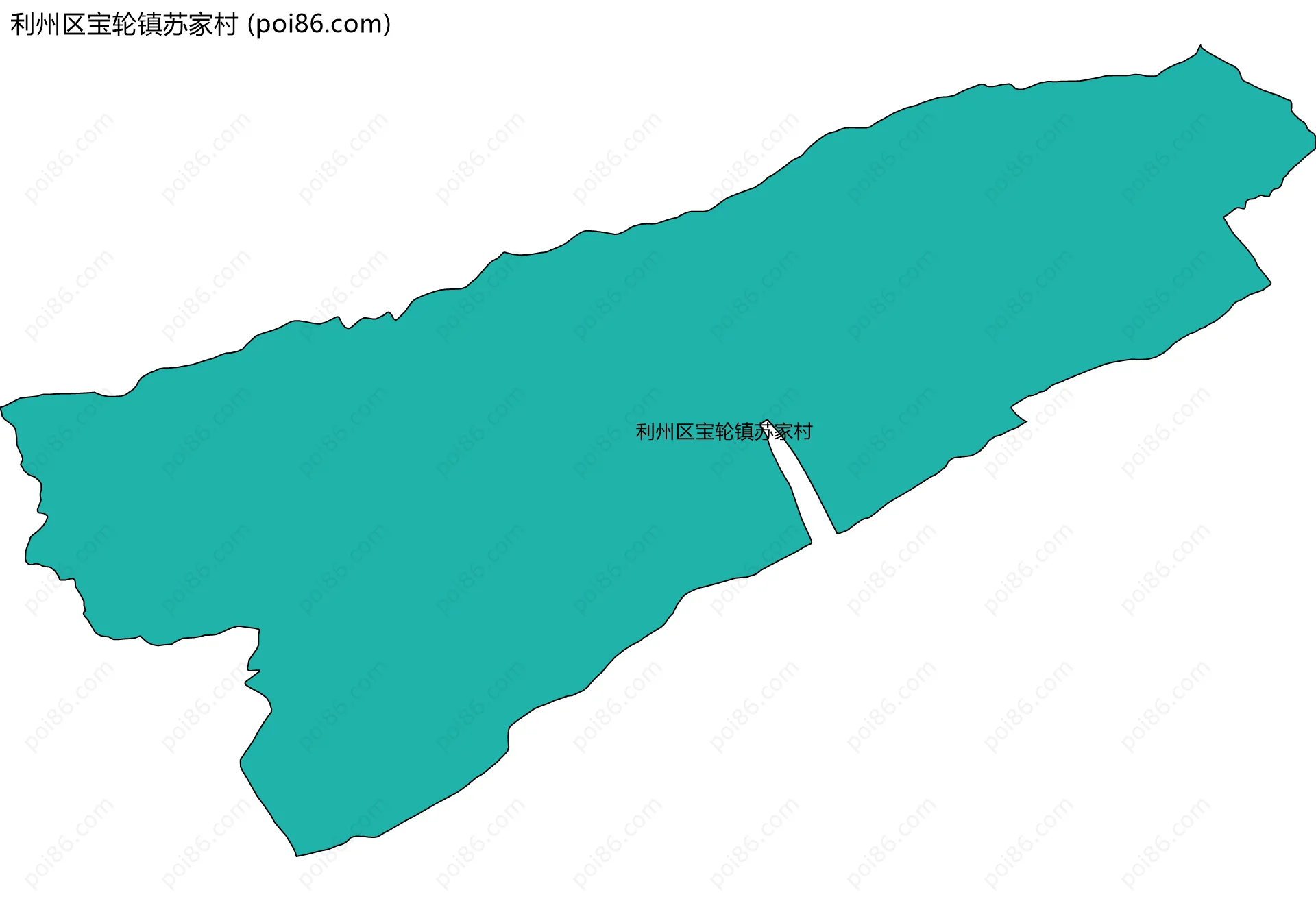 利州区宝轮镇苏家村边界地图