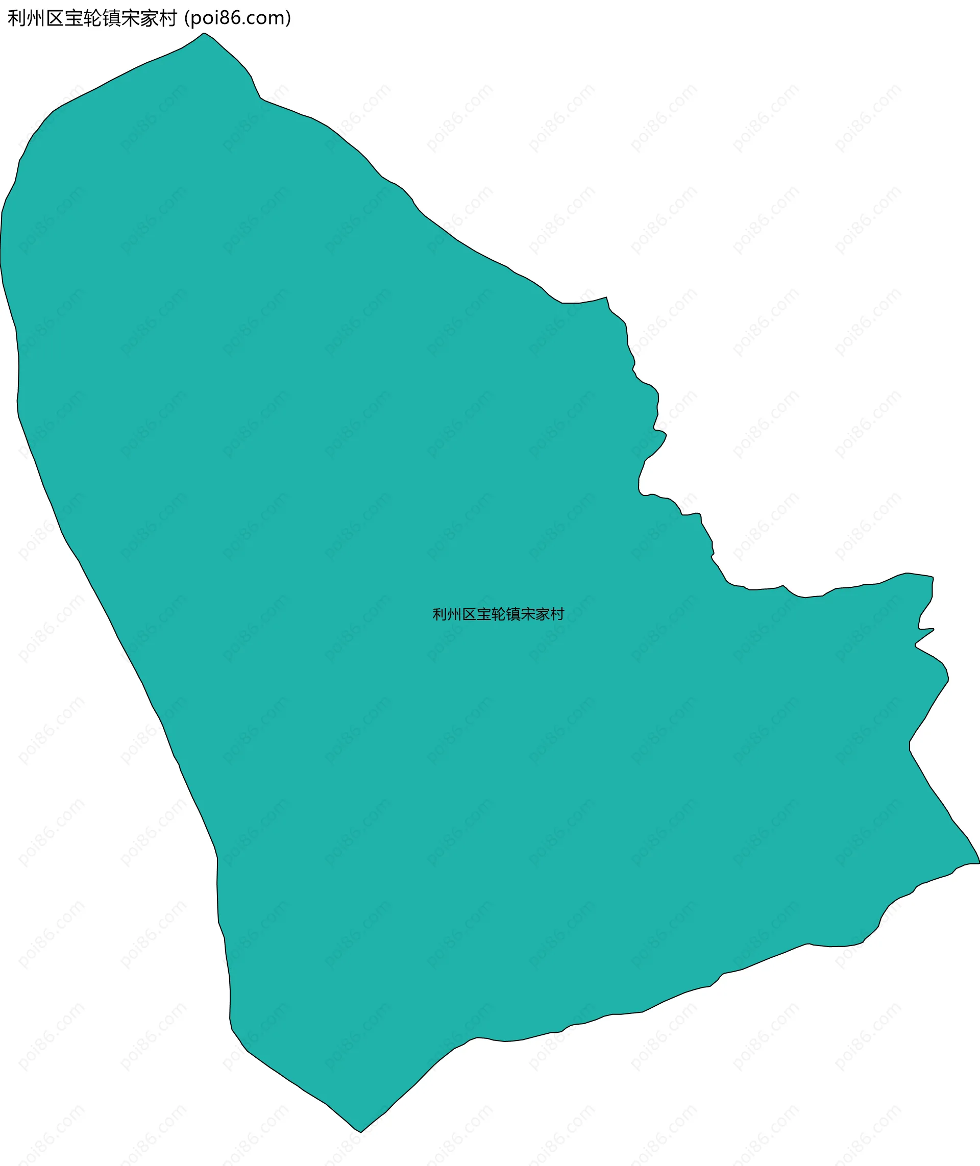 利州区宝轮镇宋家村边界地图