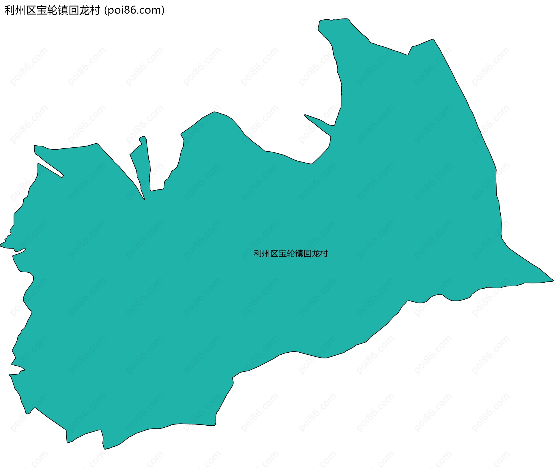 利州区宝轮镇回龙村边界地图
