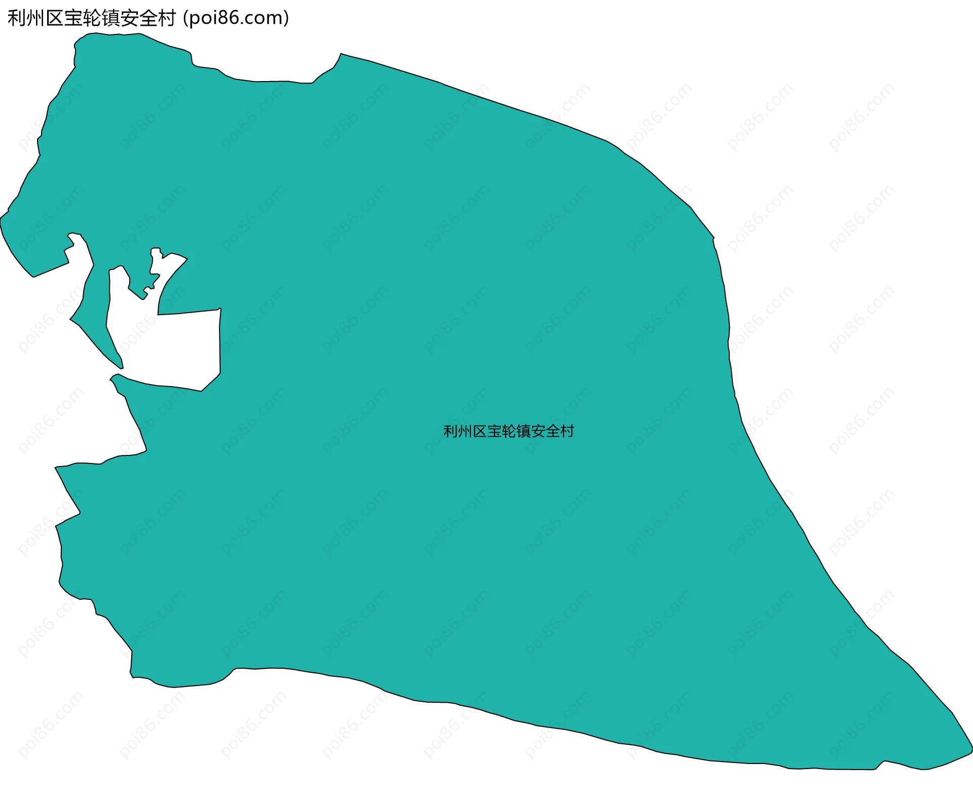 利州区宝轮镇安全村边界地图