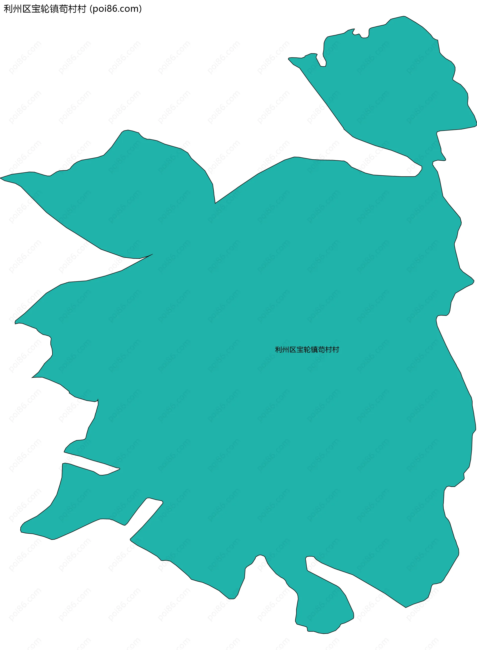 利州区宝轮镇苟村村边界地图