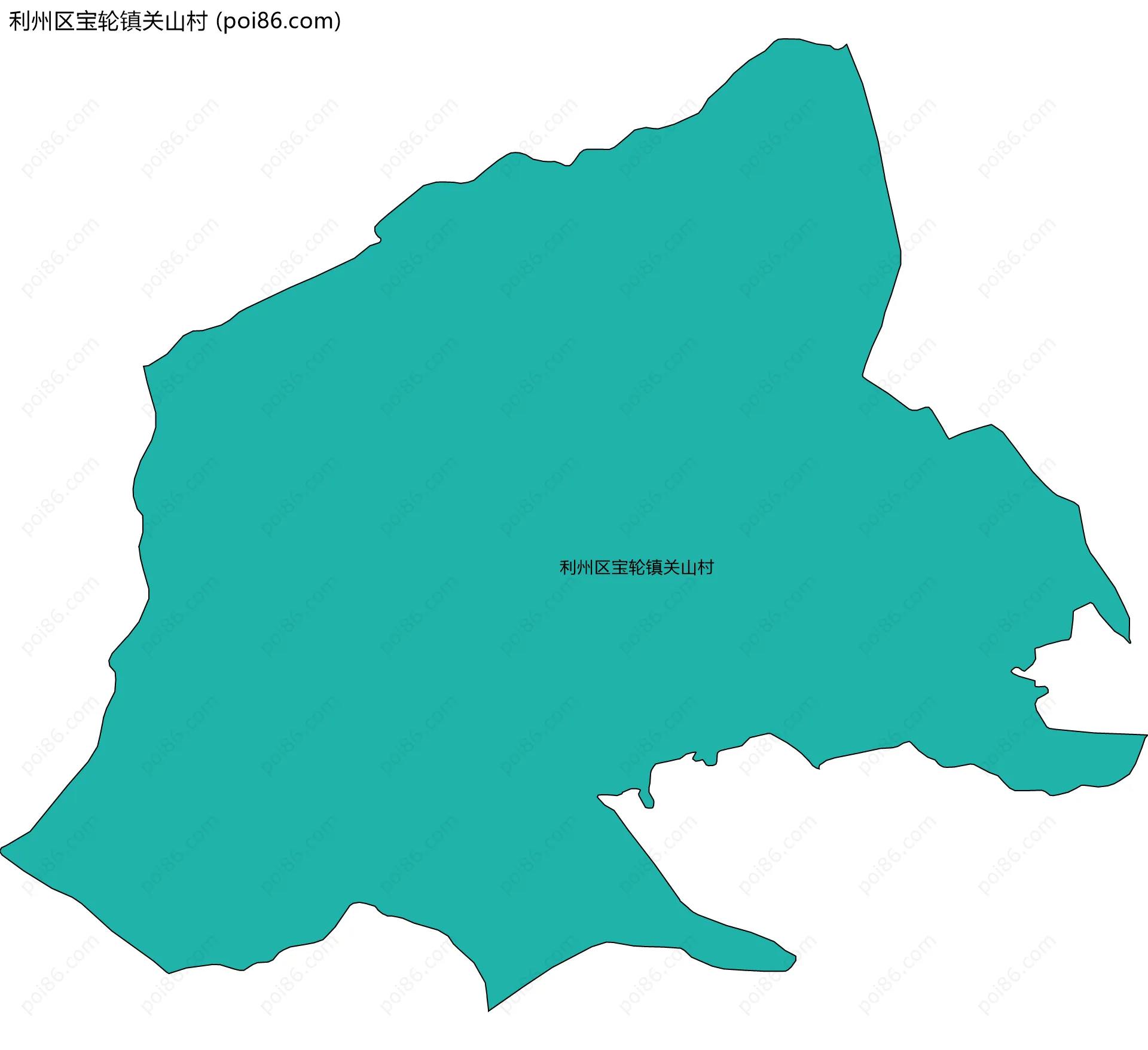 利州区宝轮镇关山村边界地图