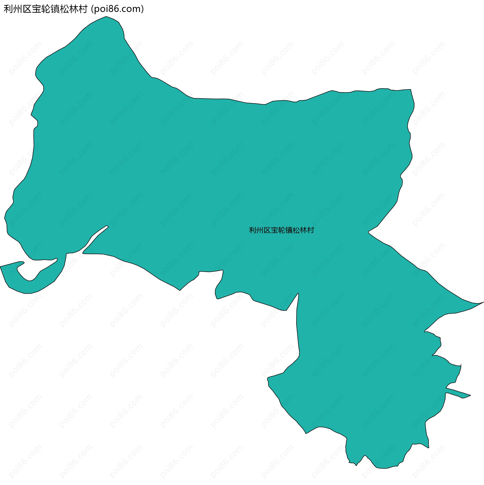 利州区宝轮镇松林村边界地图