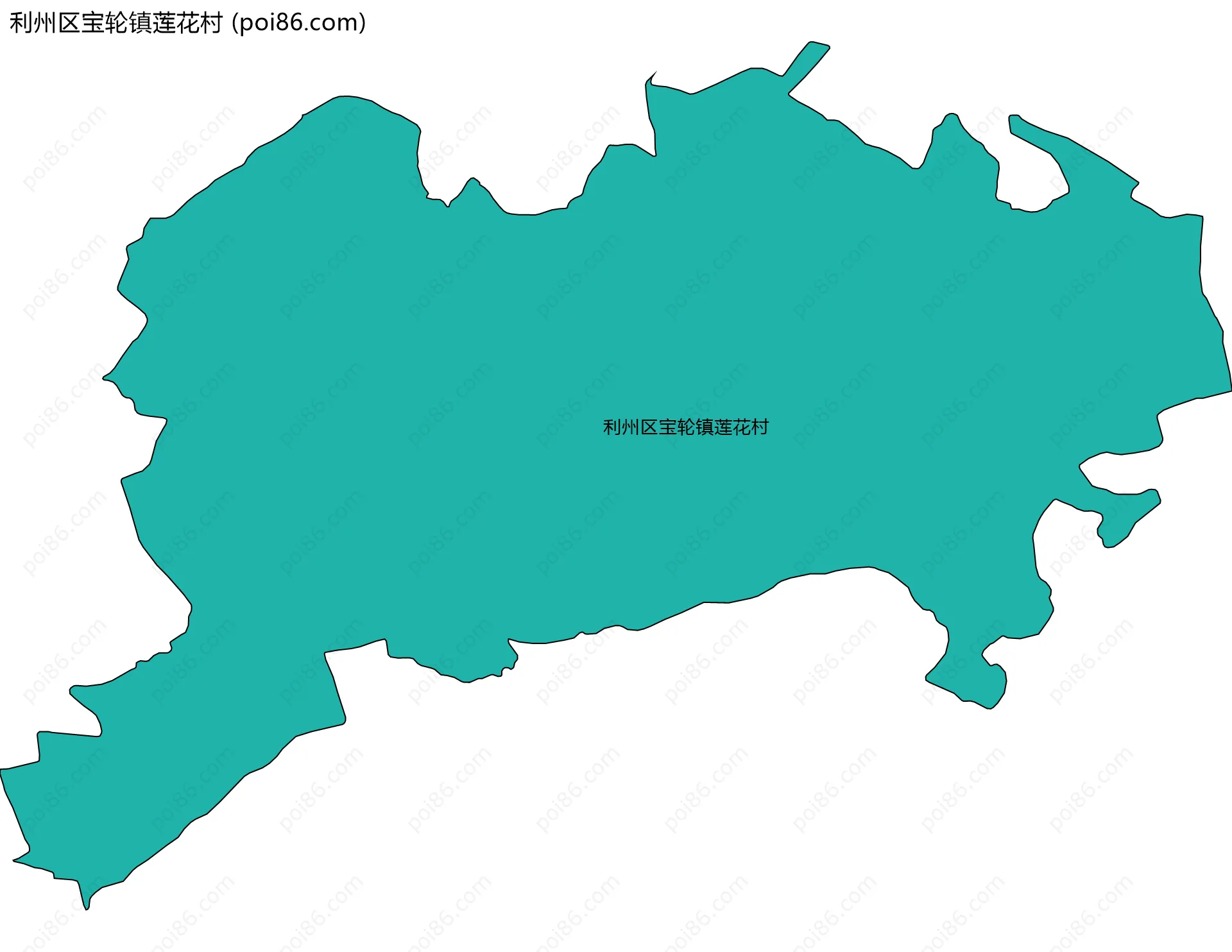 利州区宝轮镇莲花村边界地图