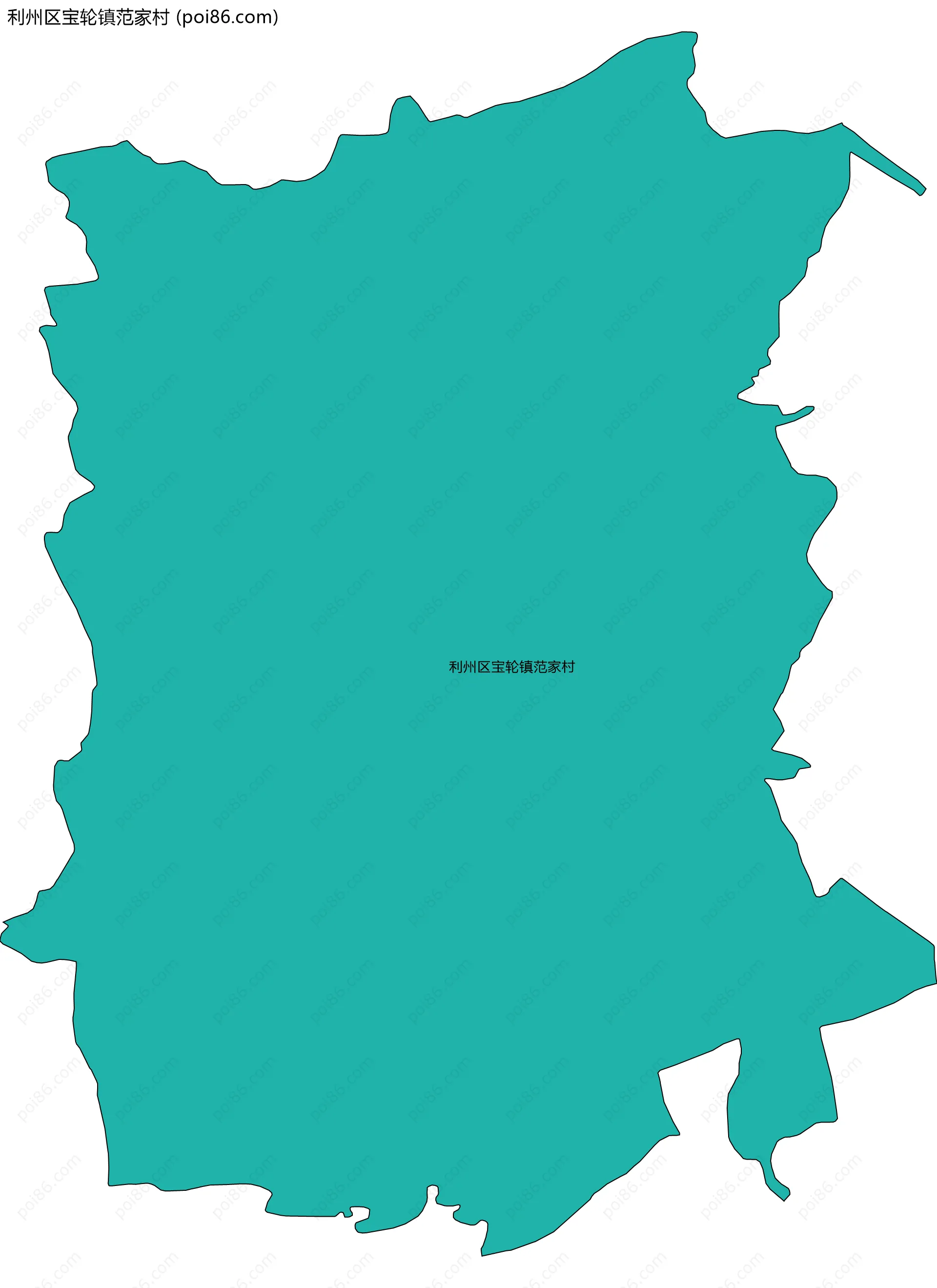 利州区宝轮镇范家村边界地图