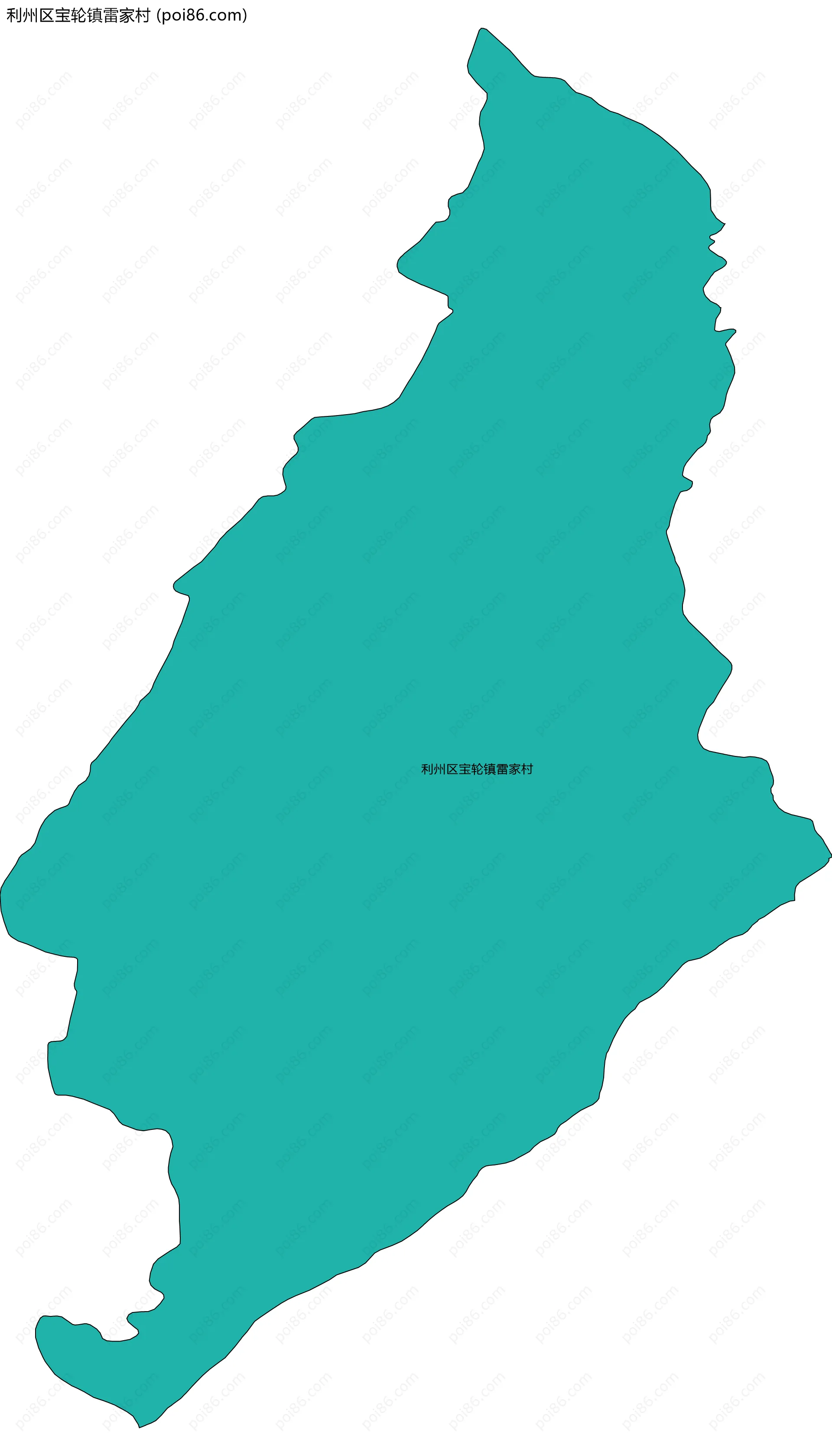 利州区宝轮镇雷家村边界地图