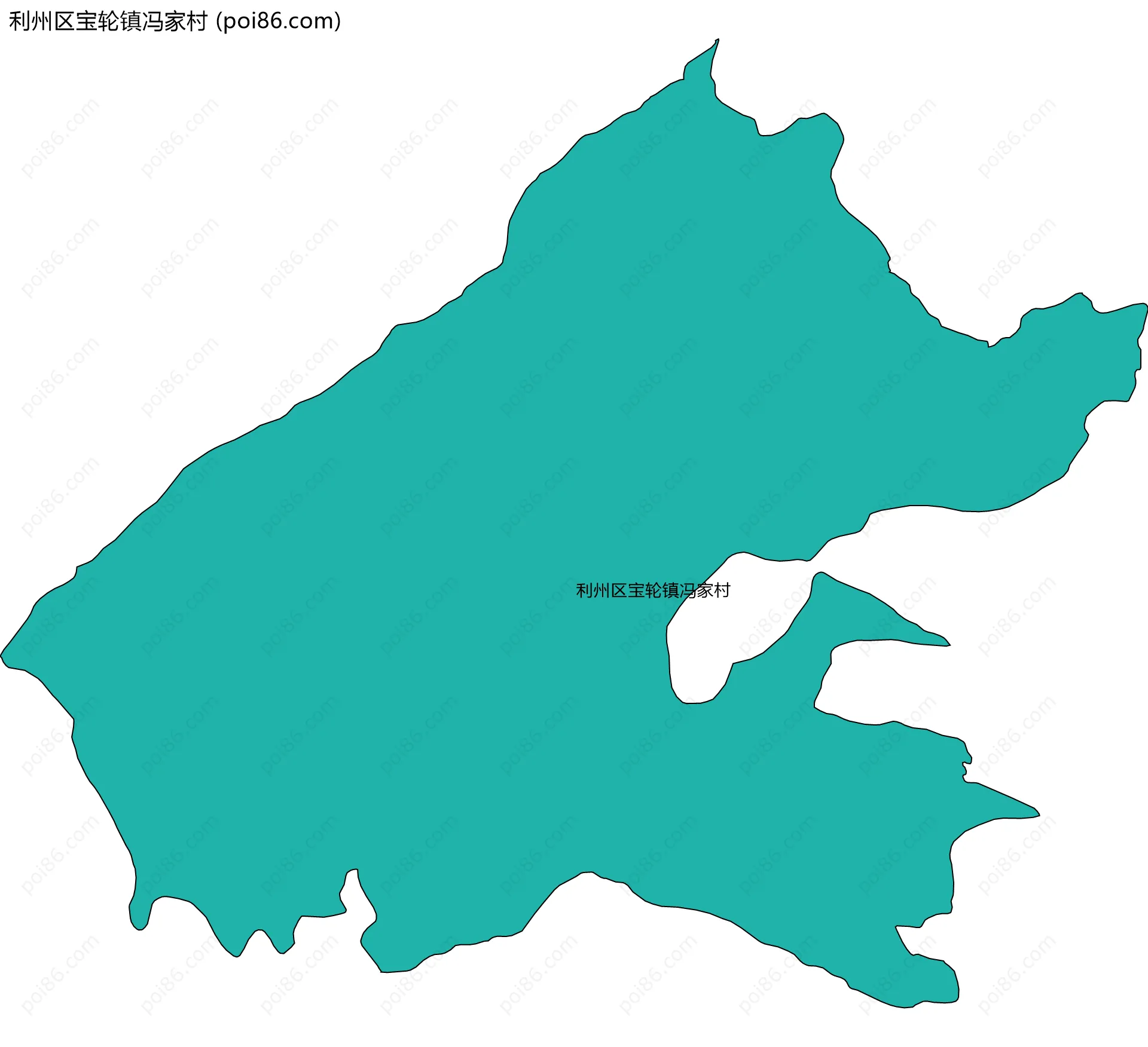 利州区宝轮镇冯家村边界地图