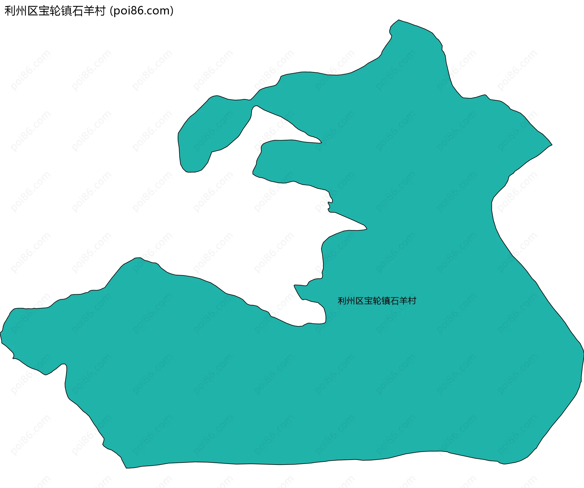 利州区宝轮镇石羊村边界地图