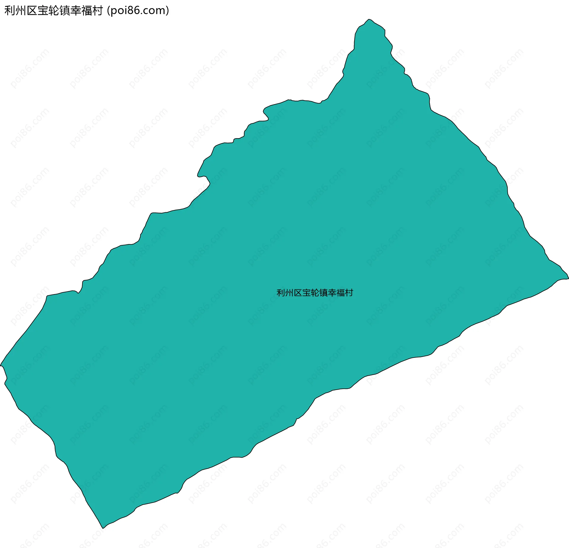 利州区宝轮镇幸福村边界地图