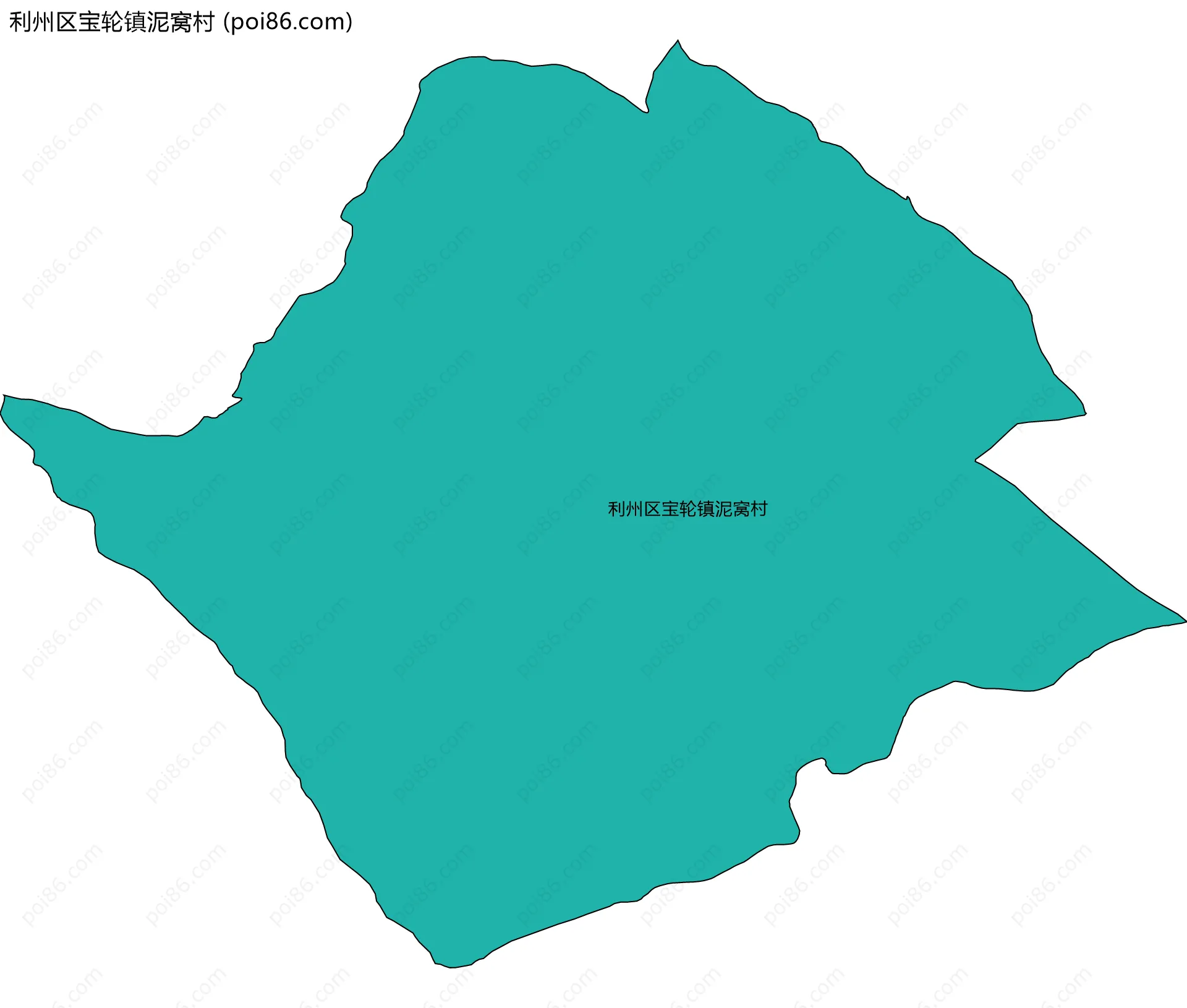 利州区宝轮镇泥窝村边界地图