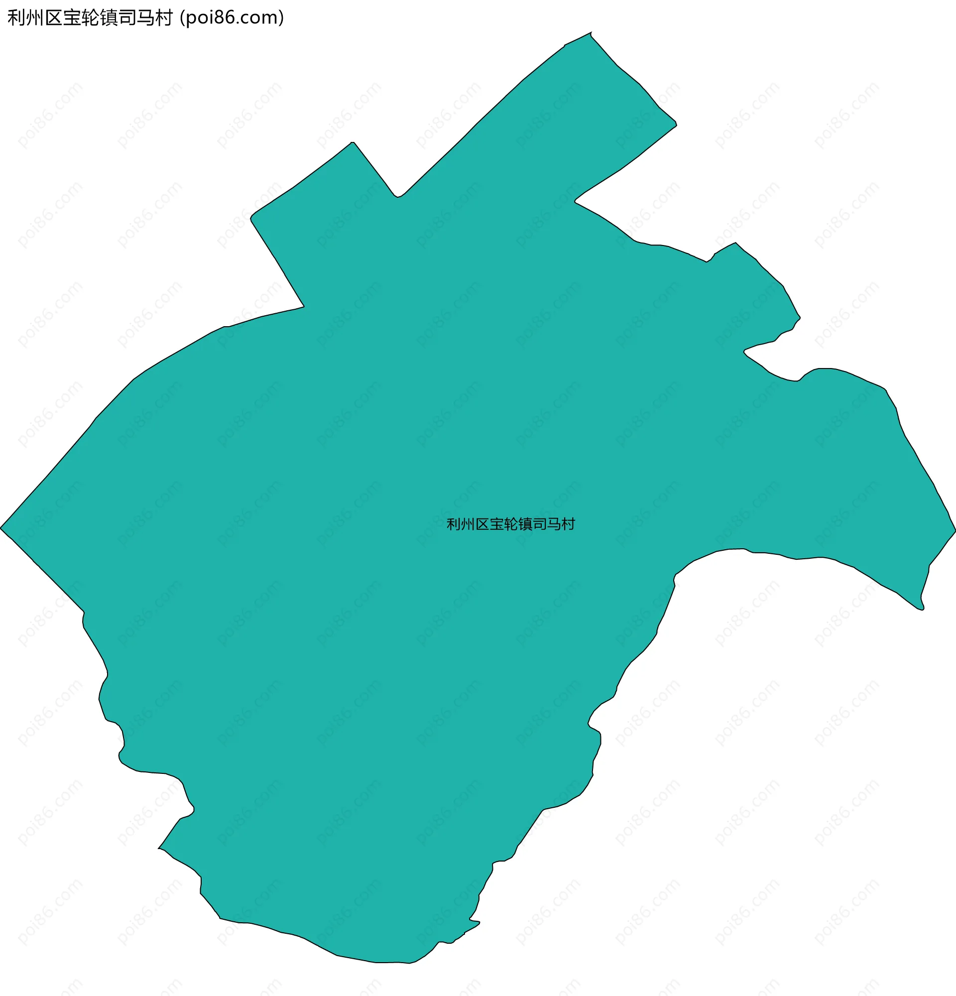 利州区宝轮镇司马村边界地图