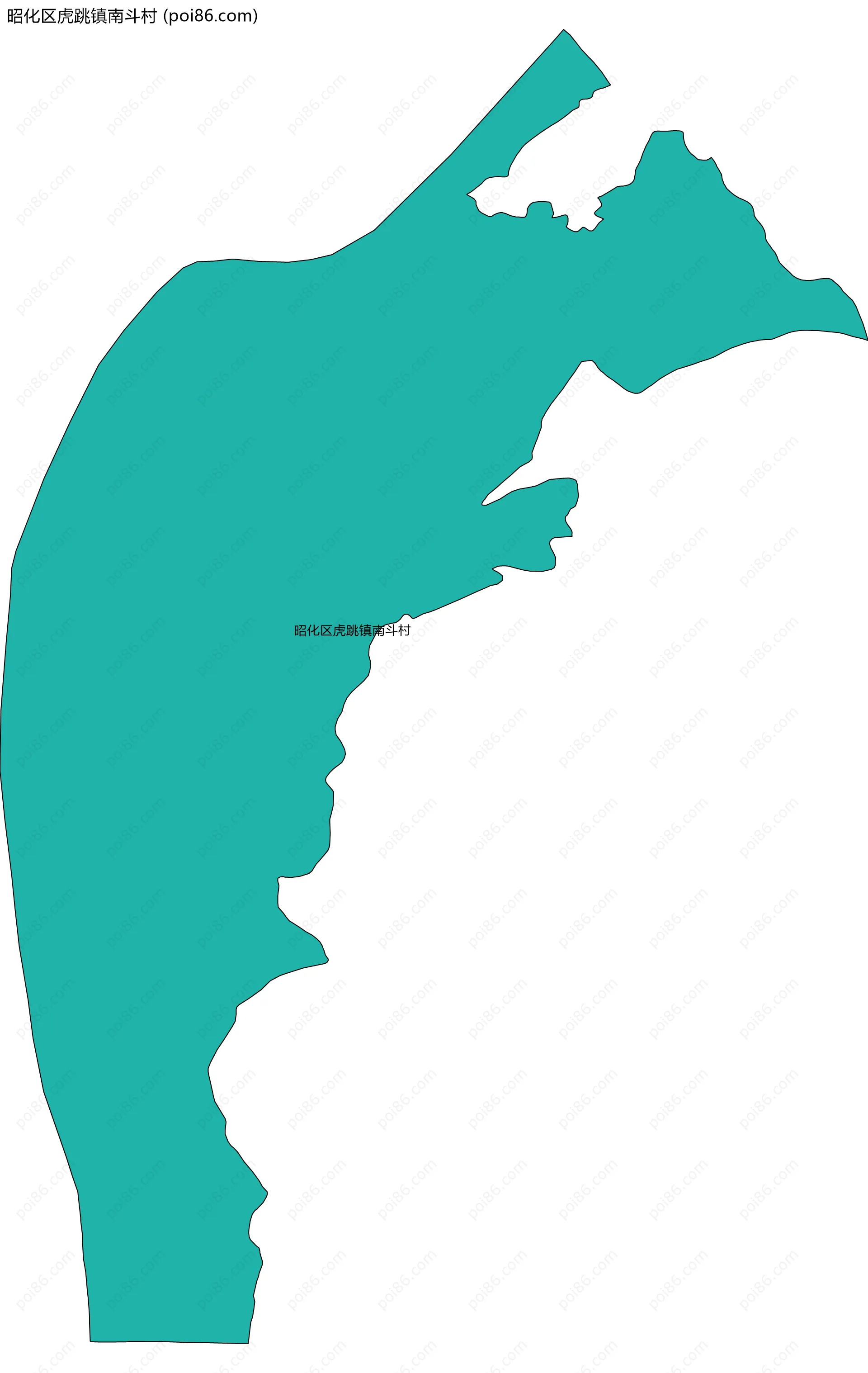 昭化区虎跳镇南斗村边界地图