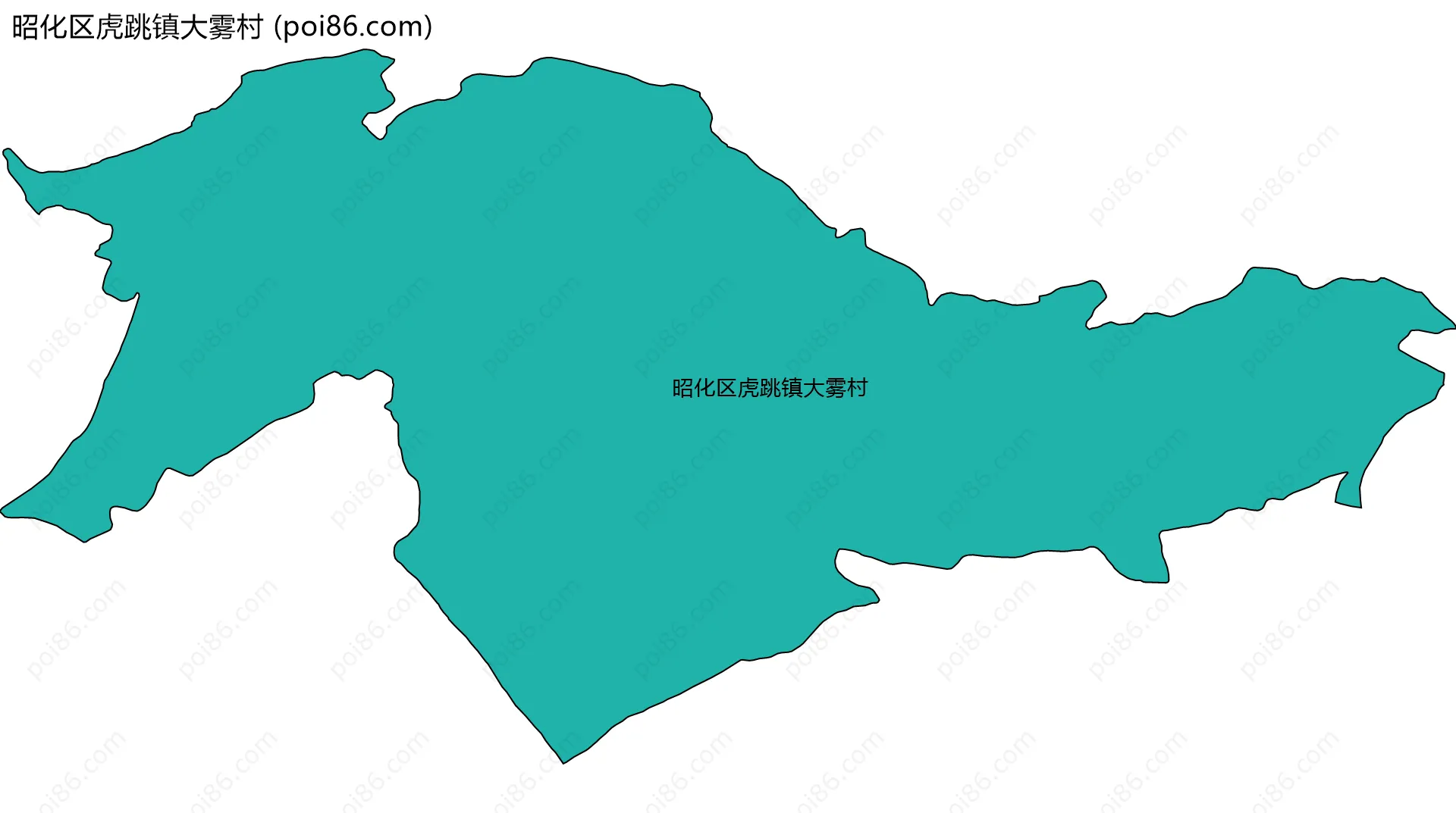 昭化区虎跳镇大雾村边界地图