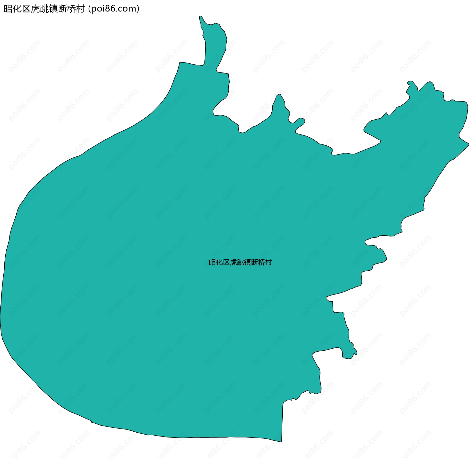 昭化区虎跳镇断桥村边界地图