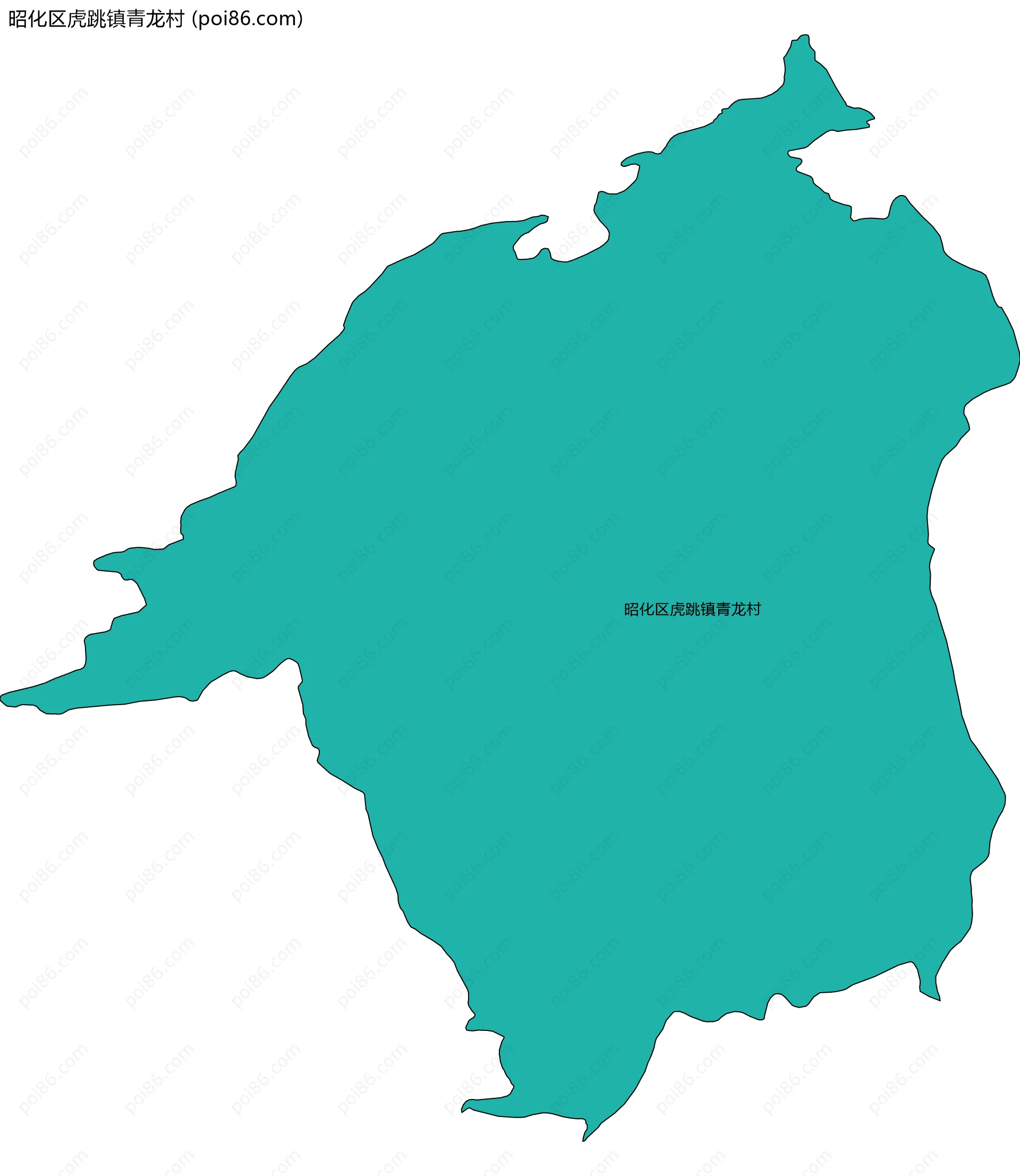 昭化区虎跳镇青龙村边界地图