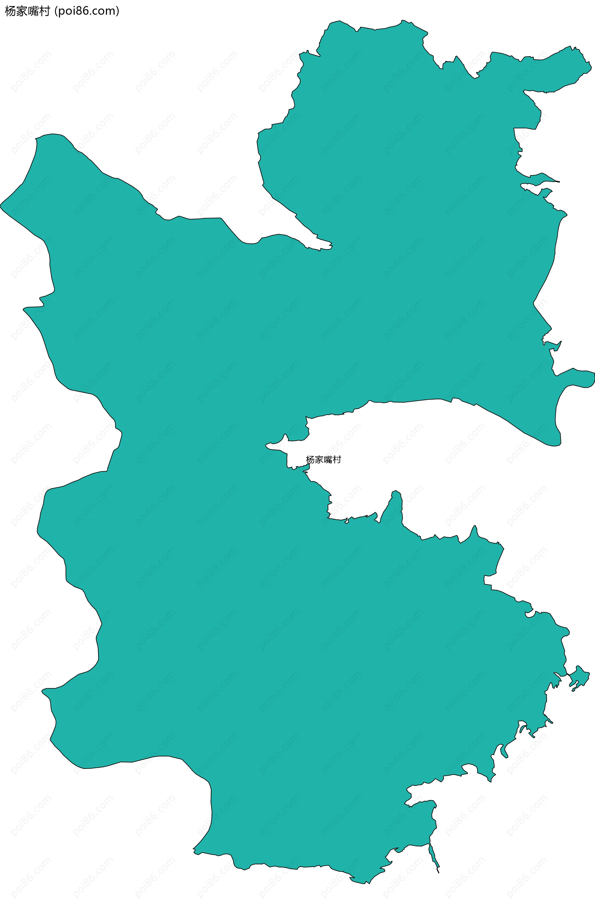 杨家嘴村边界地图