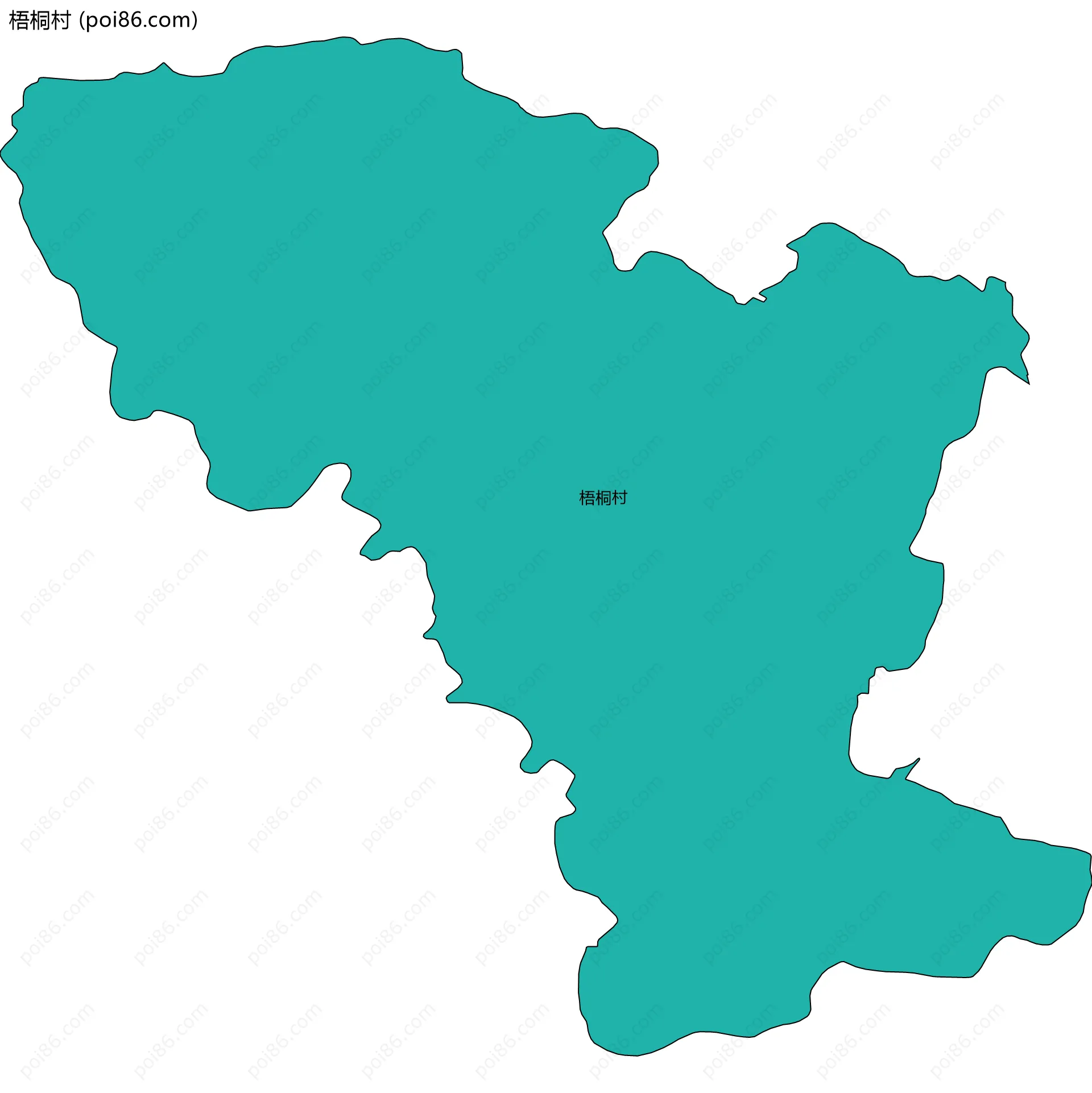 梧桐村边界地图