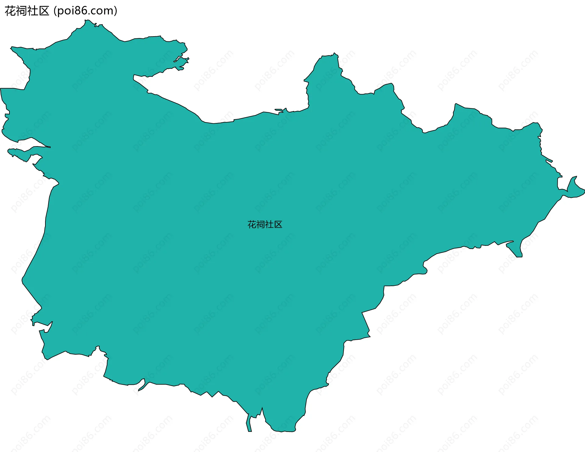 花祠社区边界地图