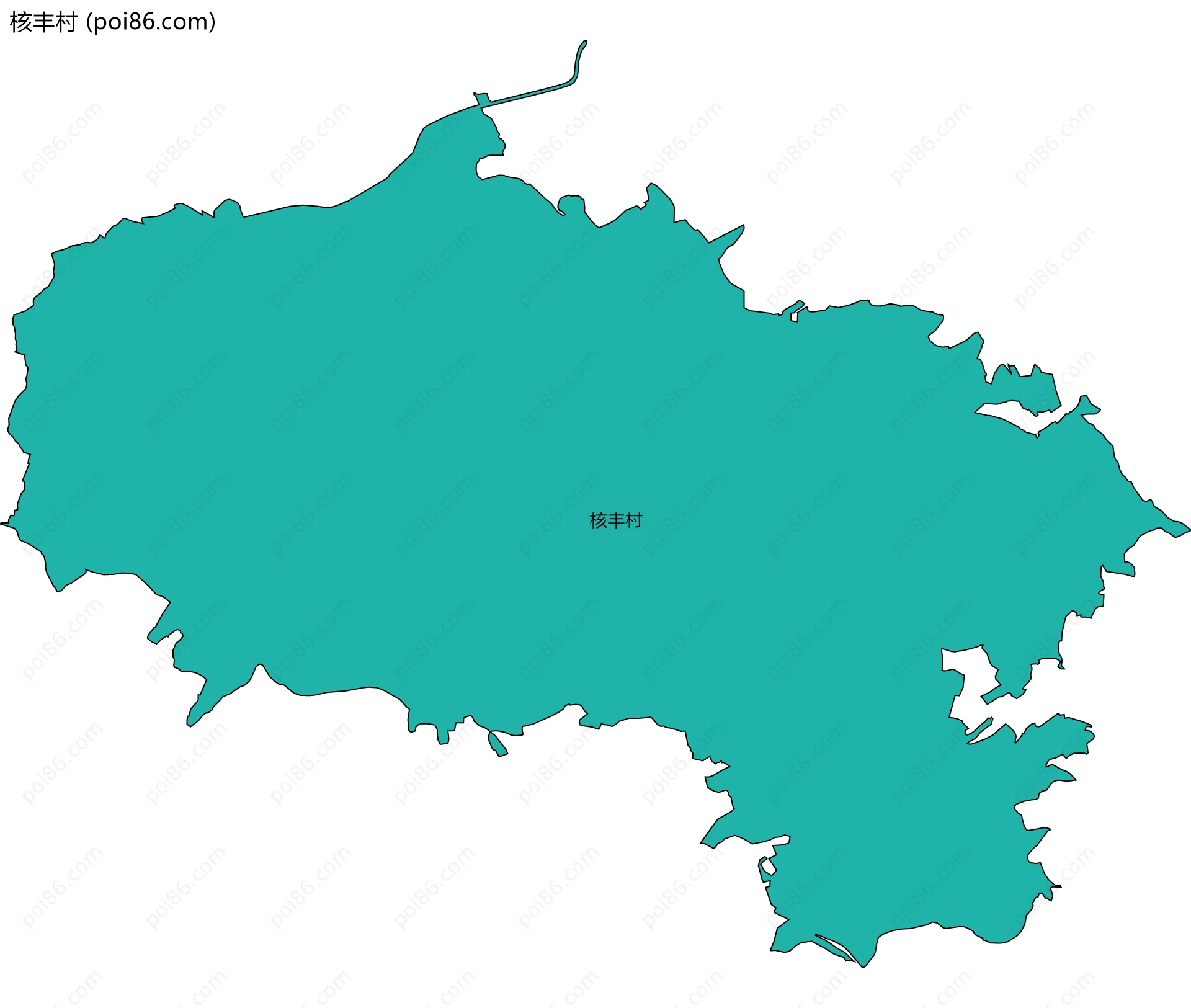 核丰村边界地图