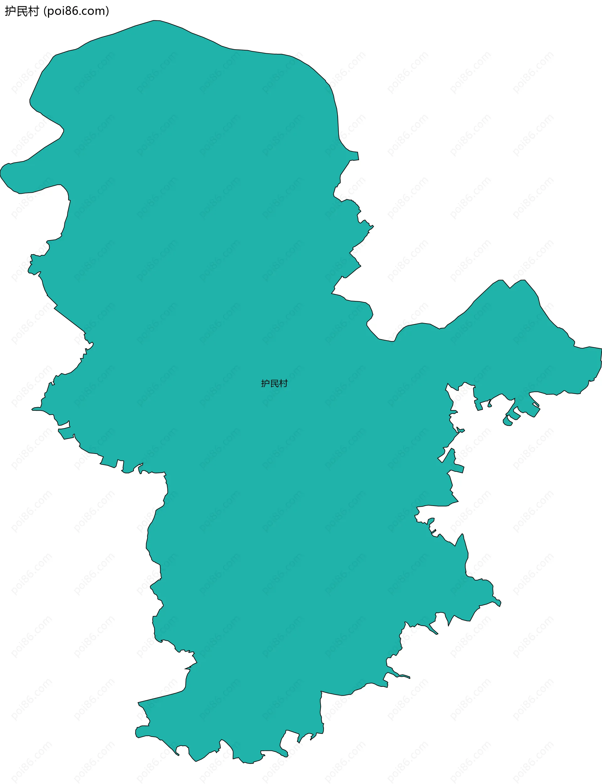 护民村边界地图