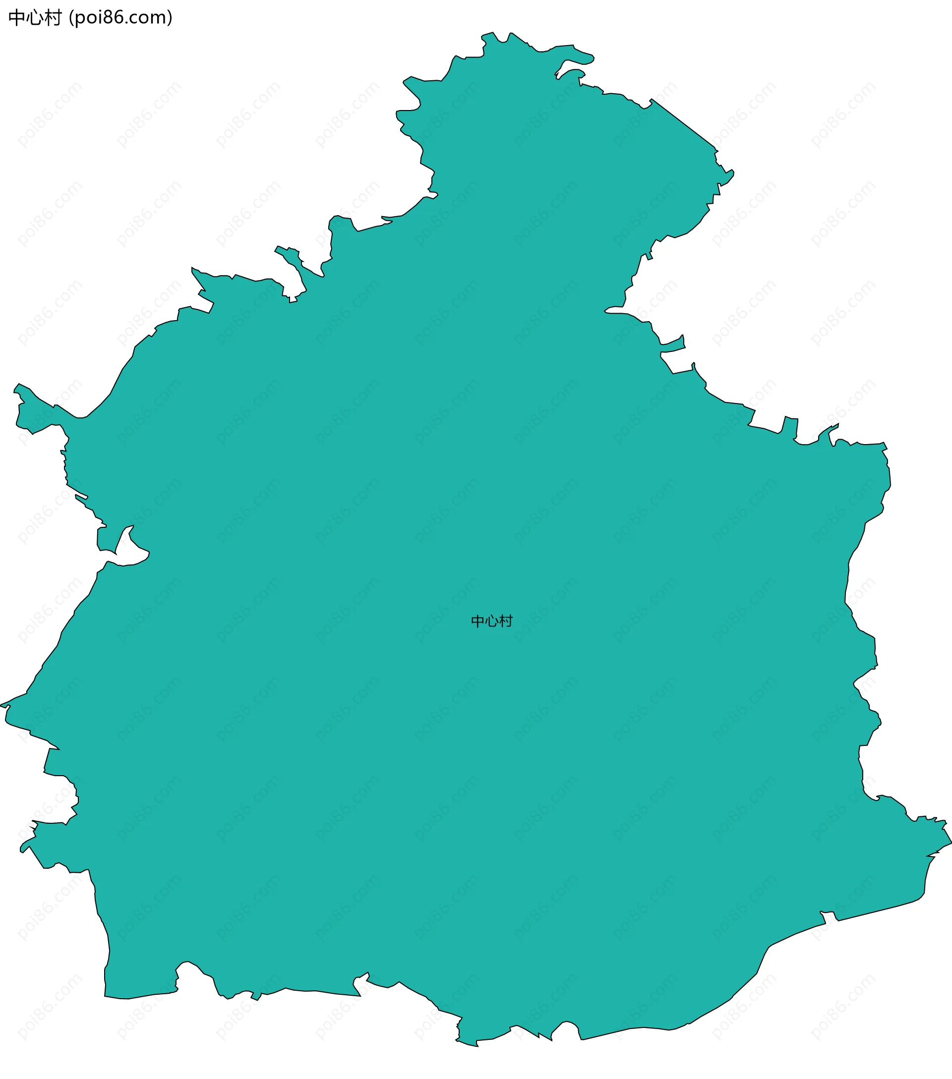 中心村边界地图