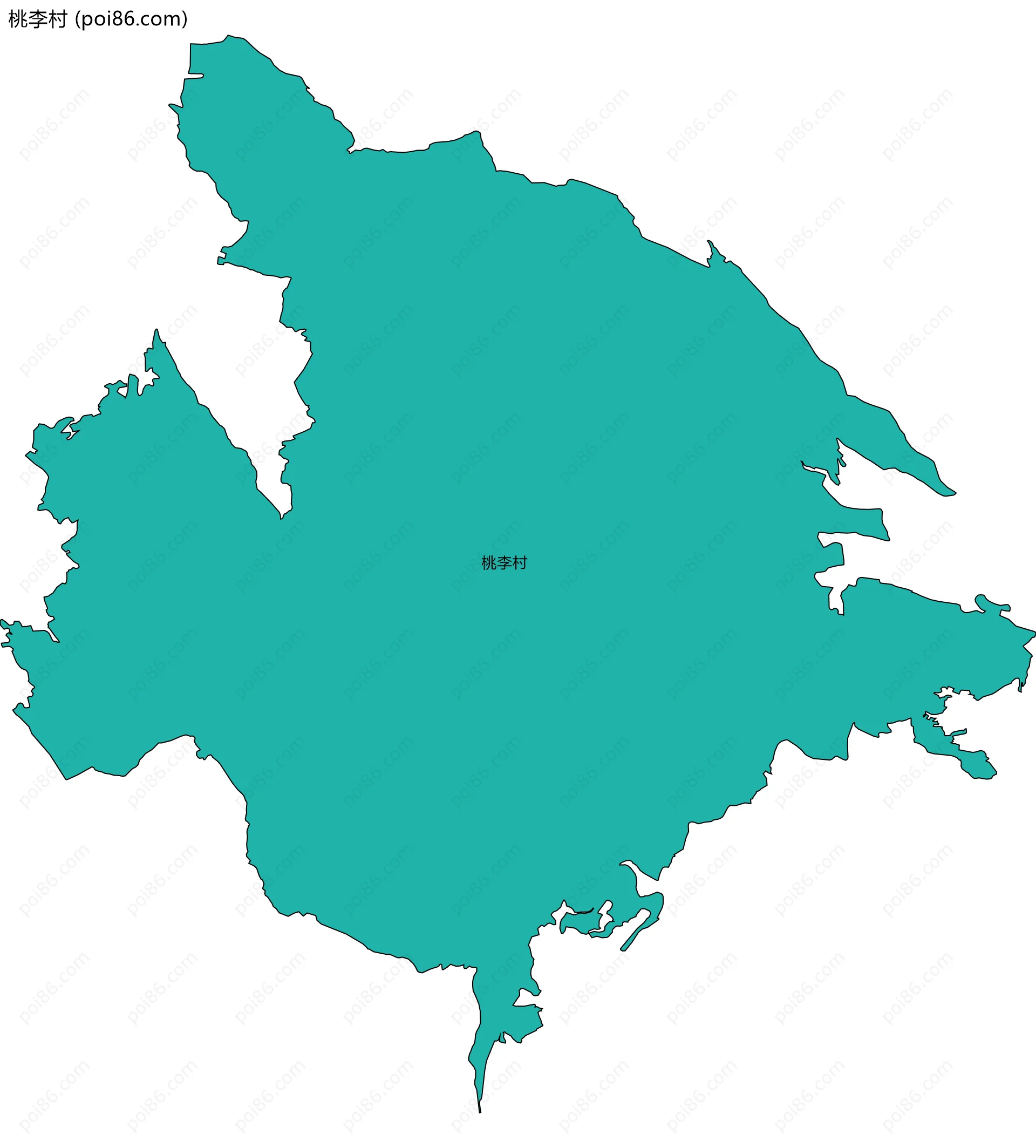 桃李村边界地图