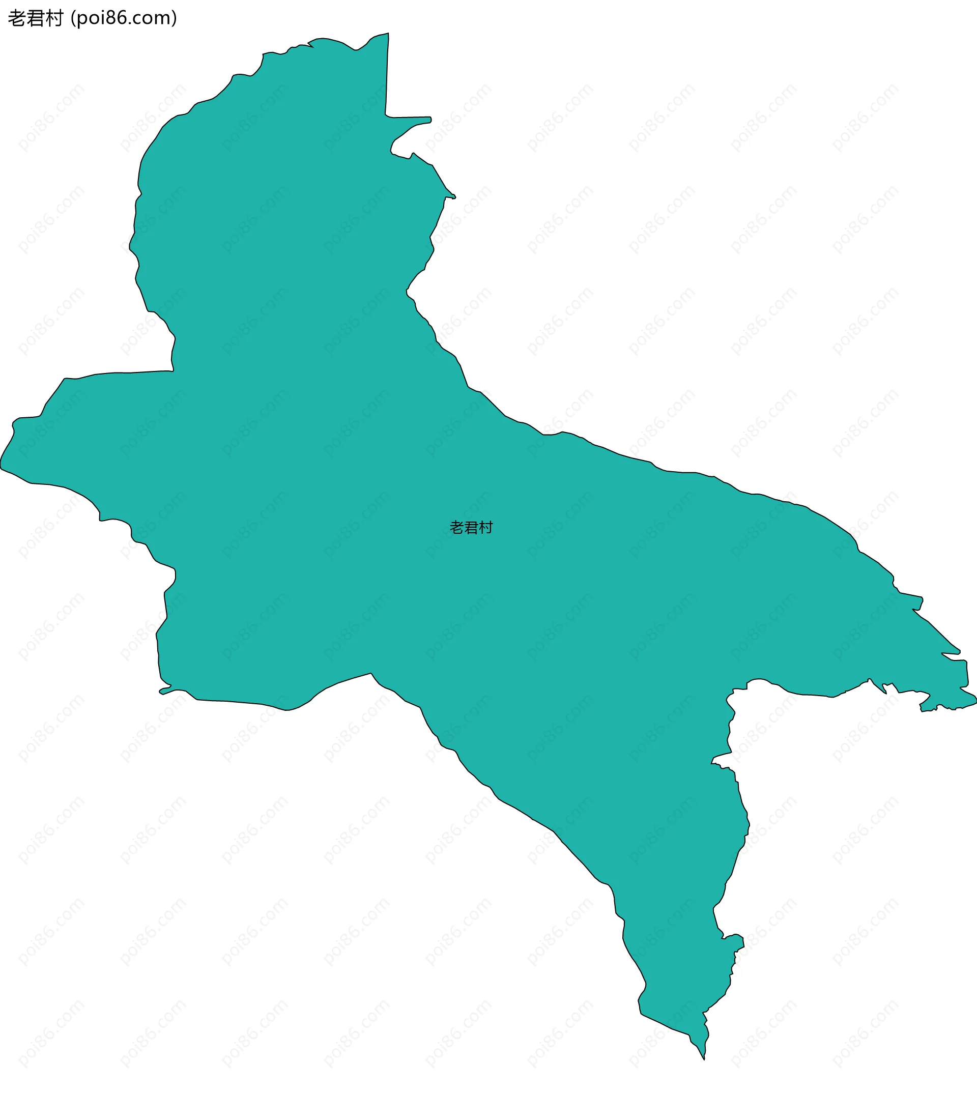 老君村边界地图