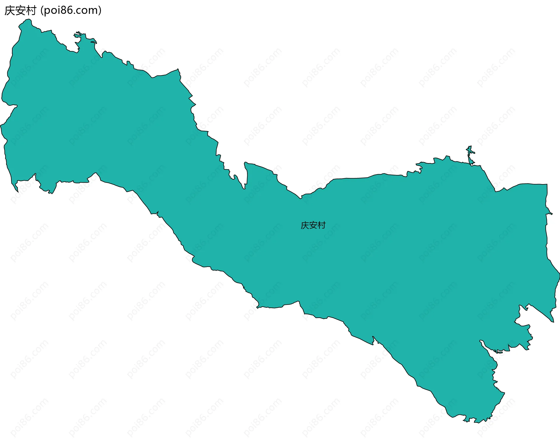 庆安村边界地图