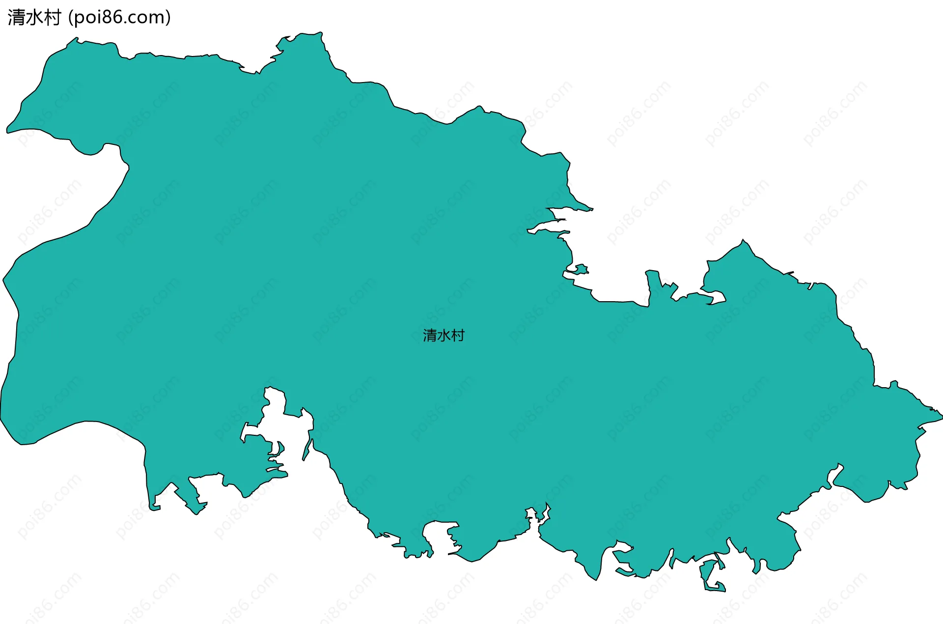 清水村边界地图