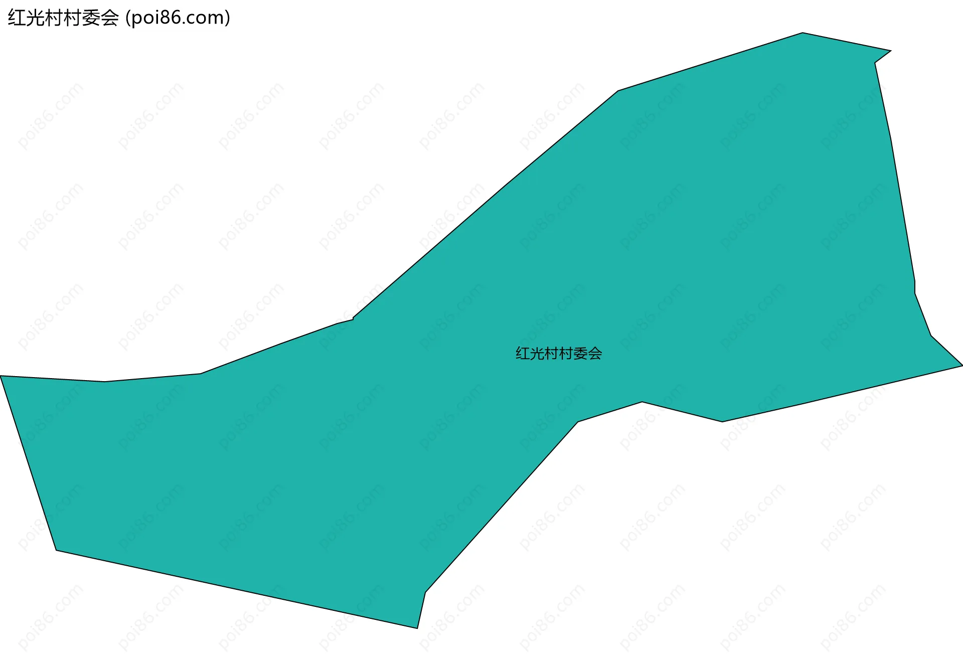 红光村村委会边界地图