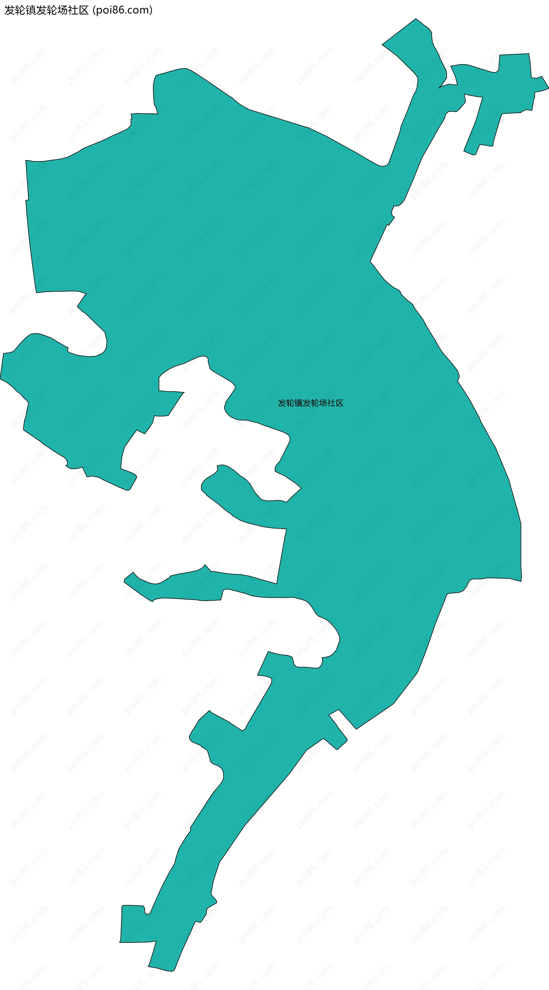 发轮镇发轮场社区边界地图