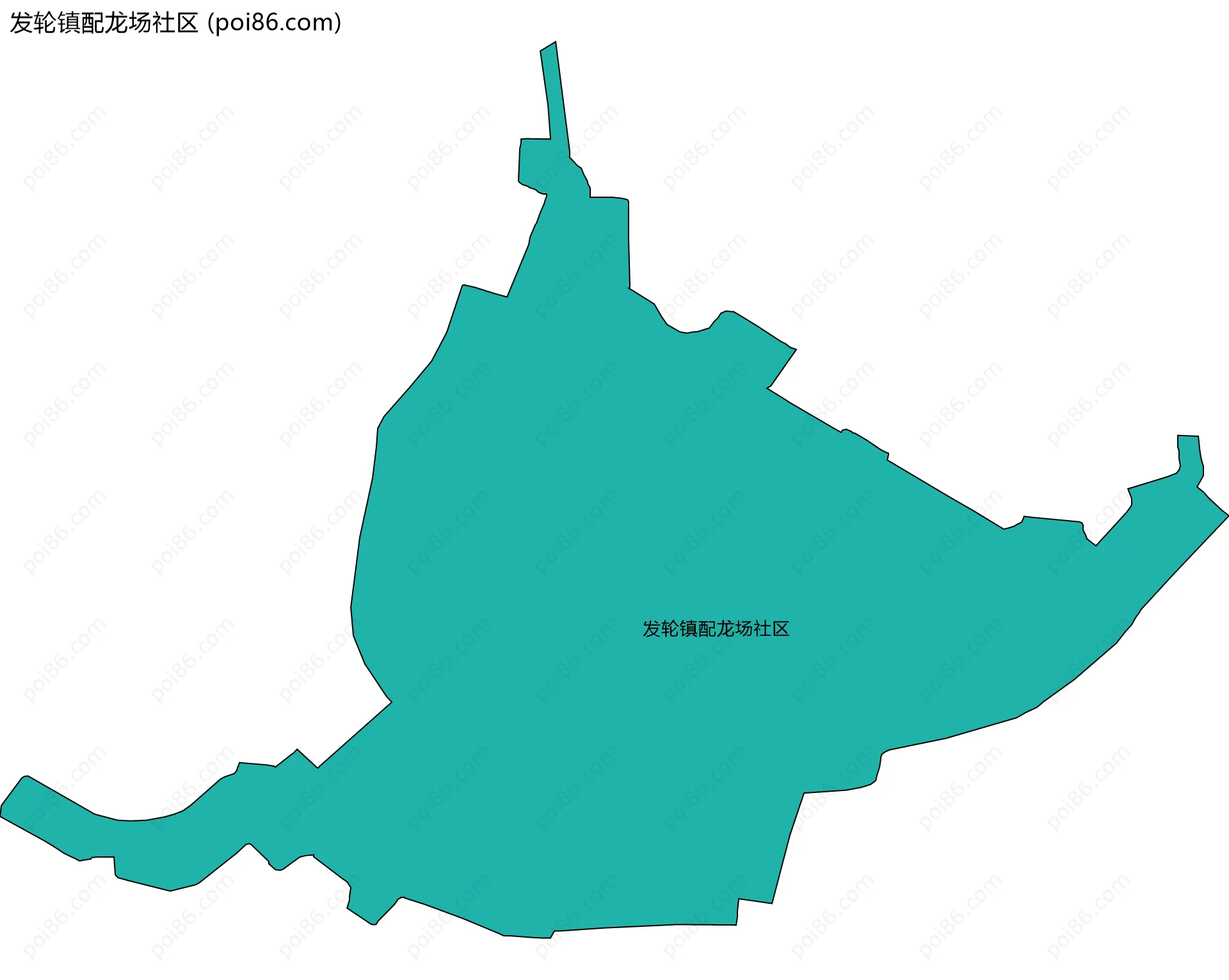 发轮镇配龙场社区边界地图