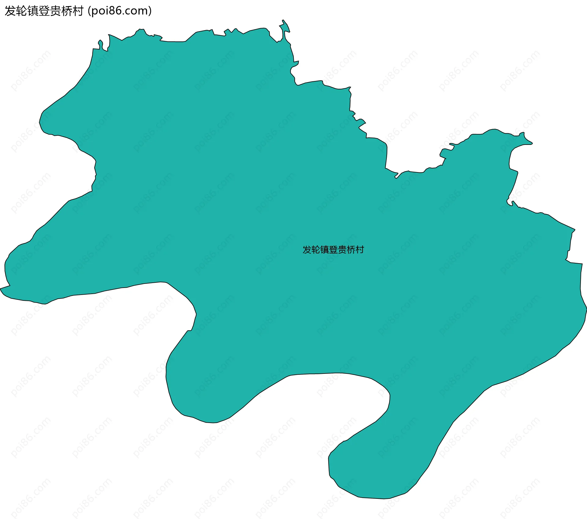 发轮镇登贵桥村边界地图