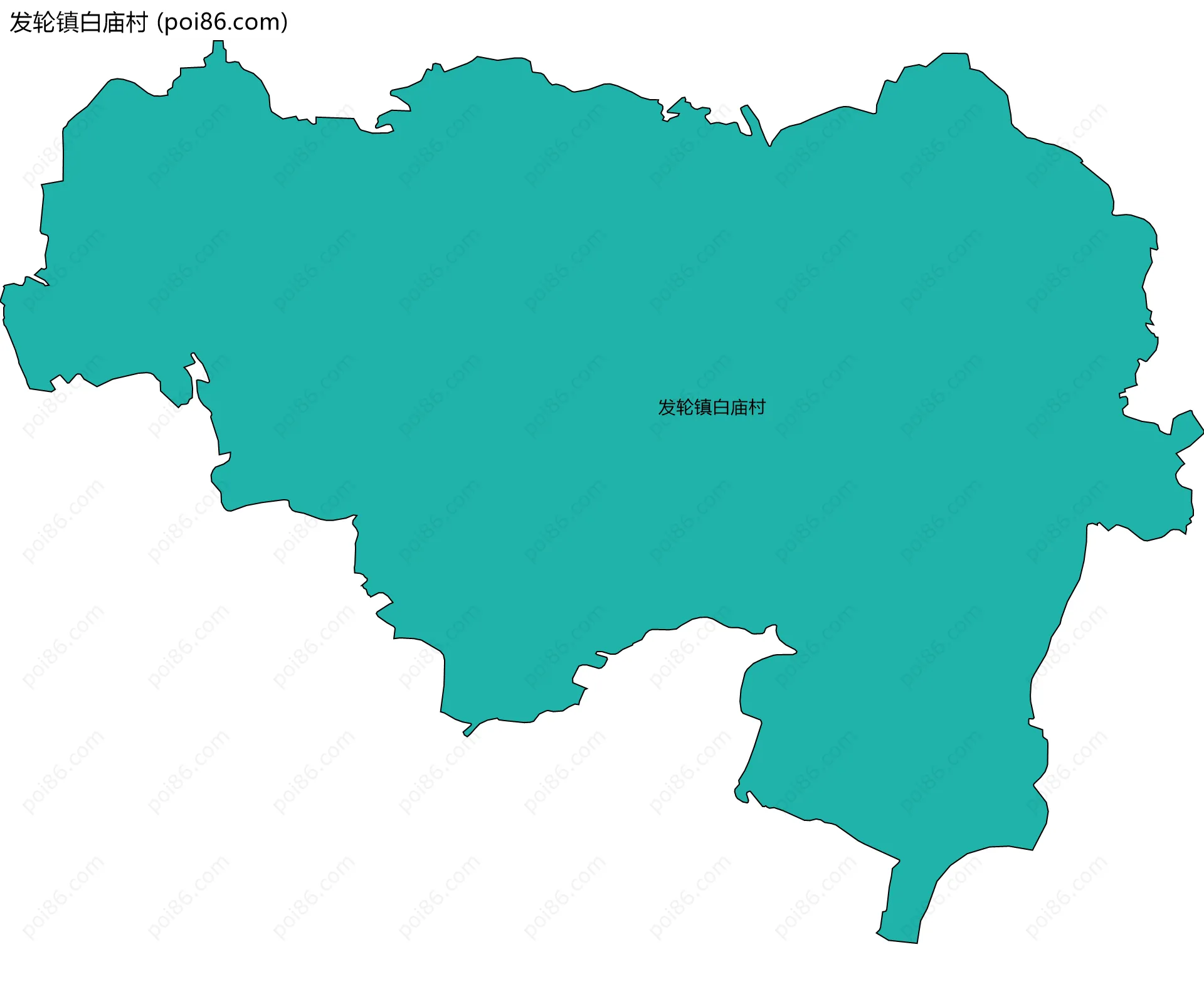发轮镇白庙村边界地图