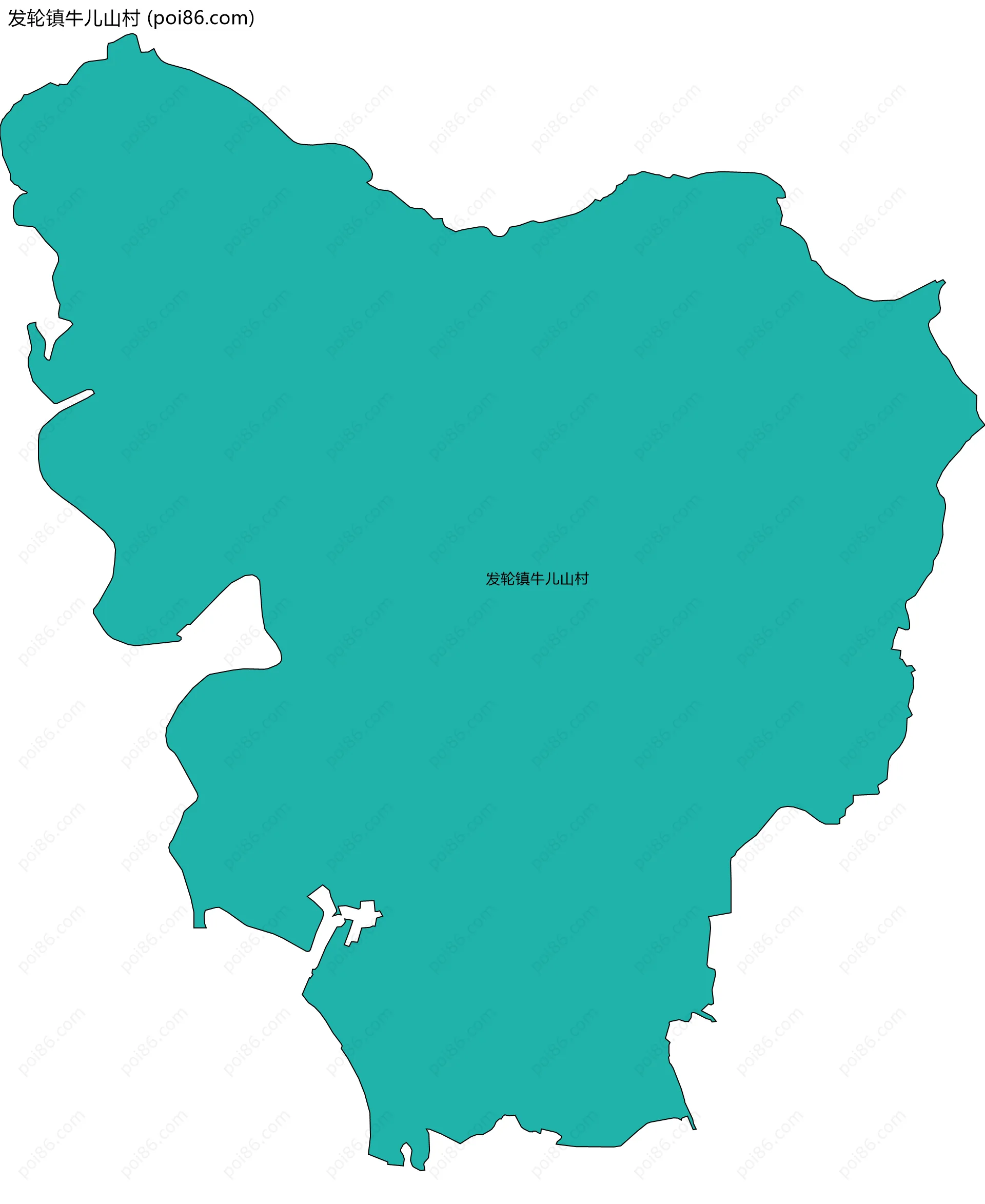 发轮镇牛儿山村边界地图