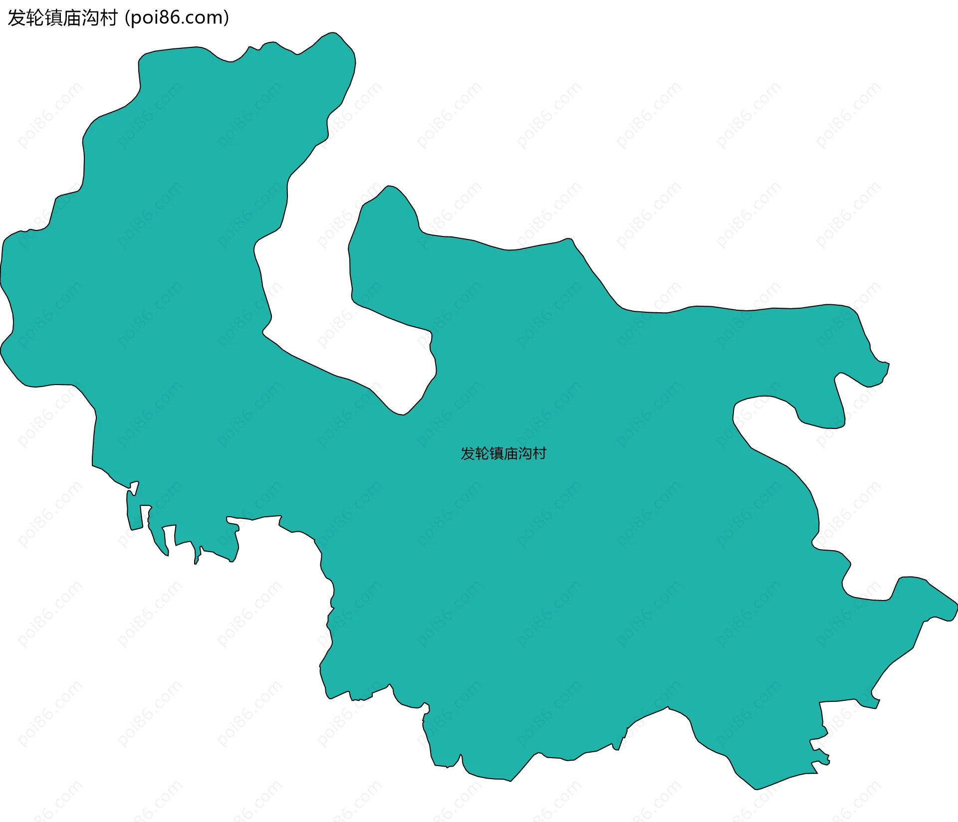 发轮镇庙沟村边界地图