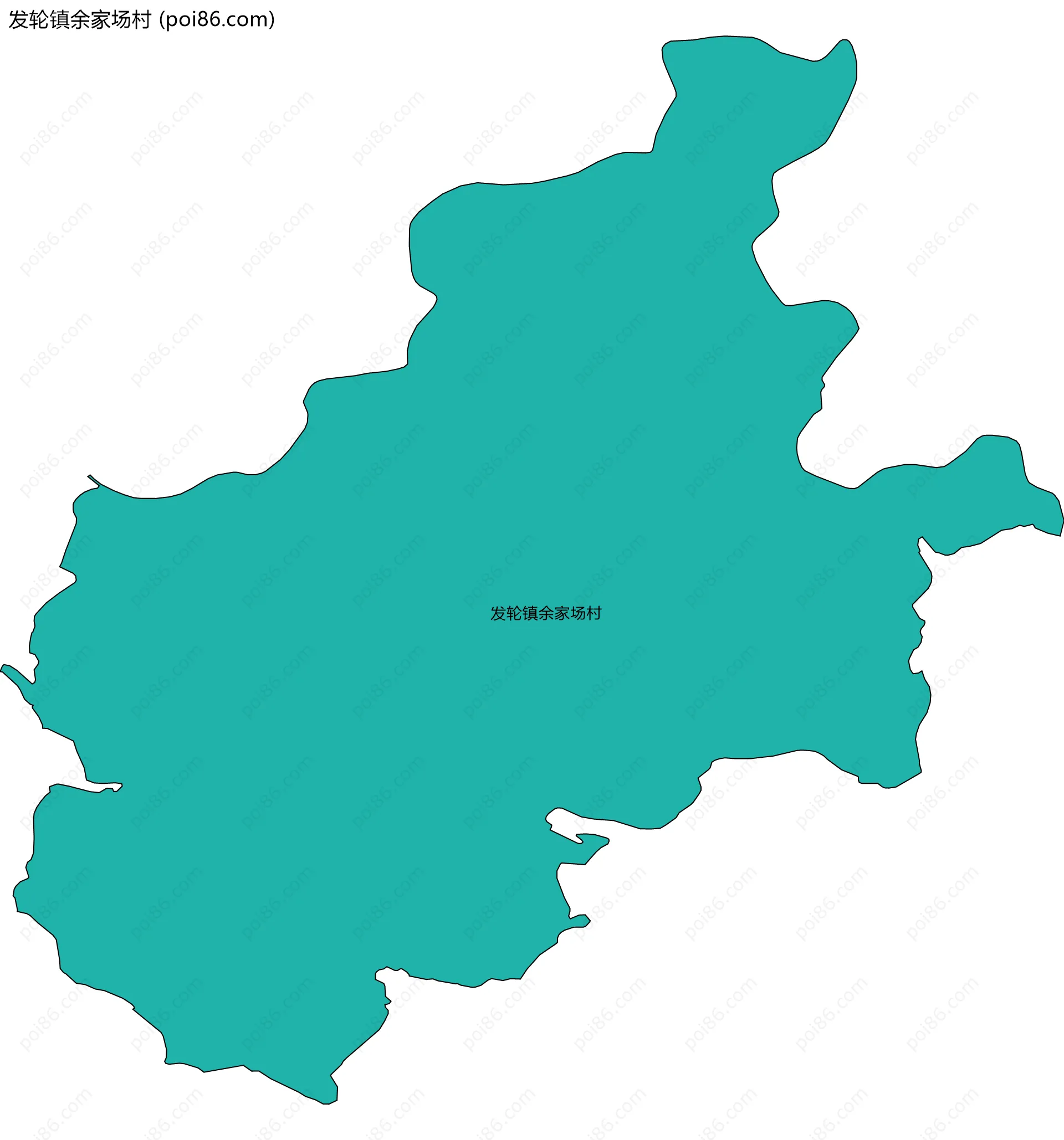 发轮镇余家场村边界地图