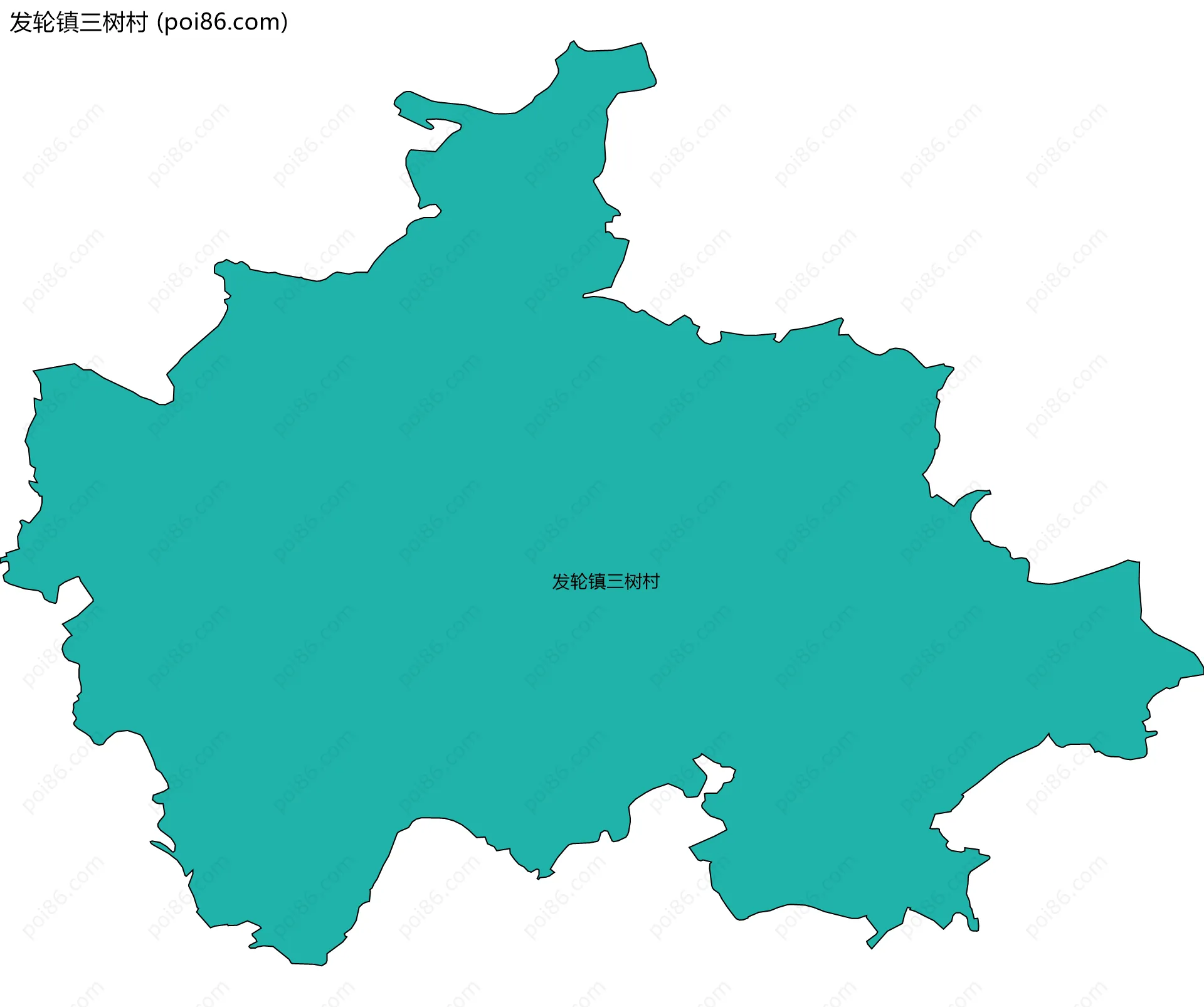 发轮镇三树村边界地图