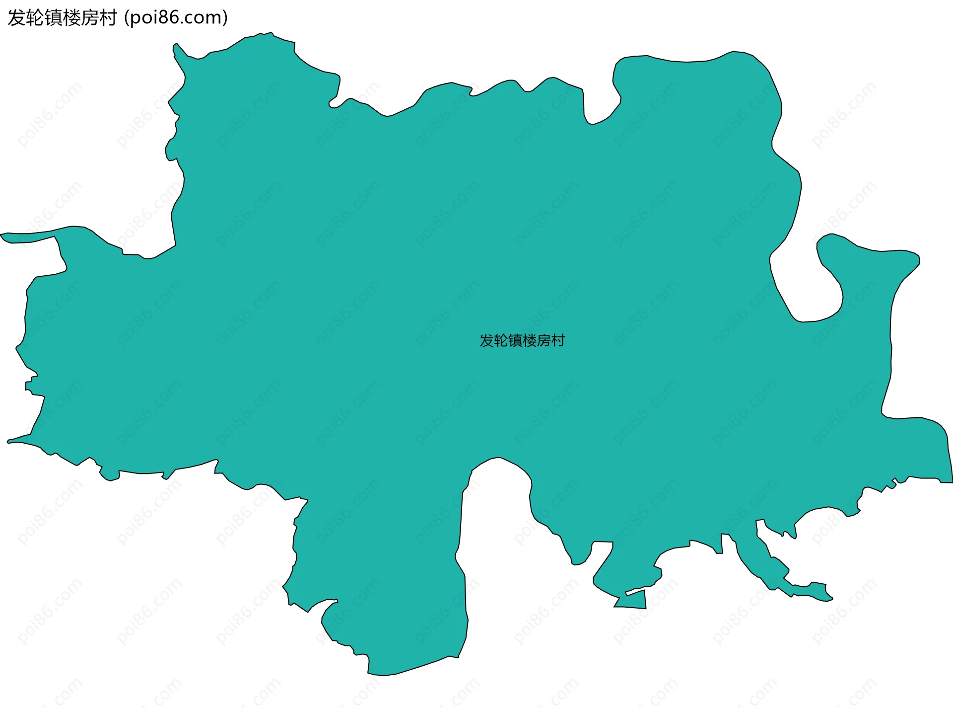 发轮镇楼房村边界地图