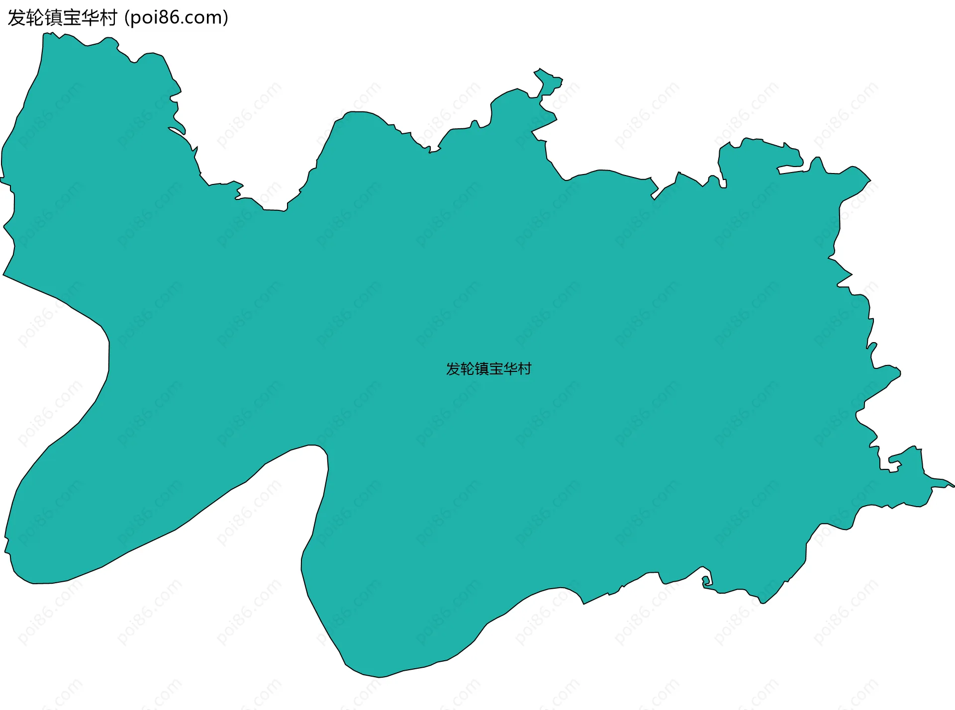 发轮镇宝华村边界地图