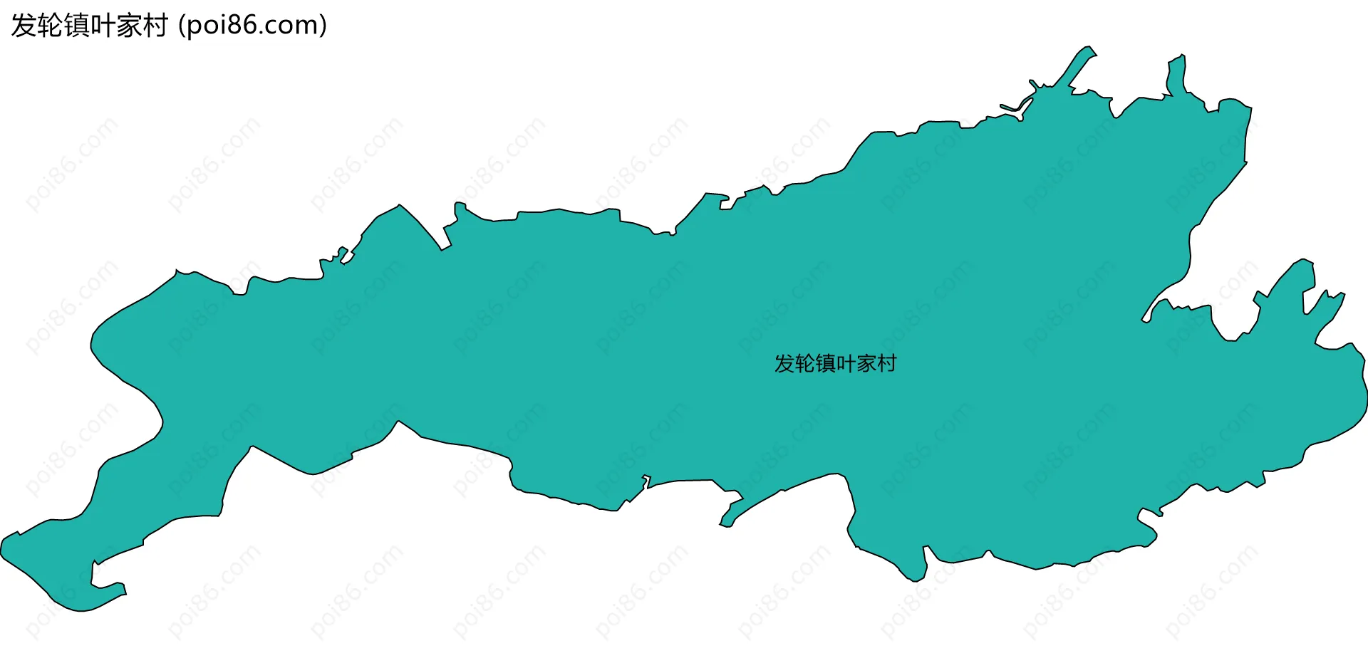 发轮镇叶家村边界地图