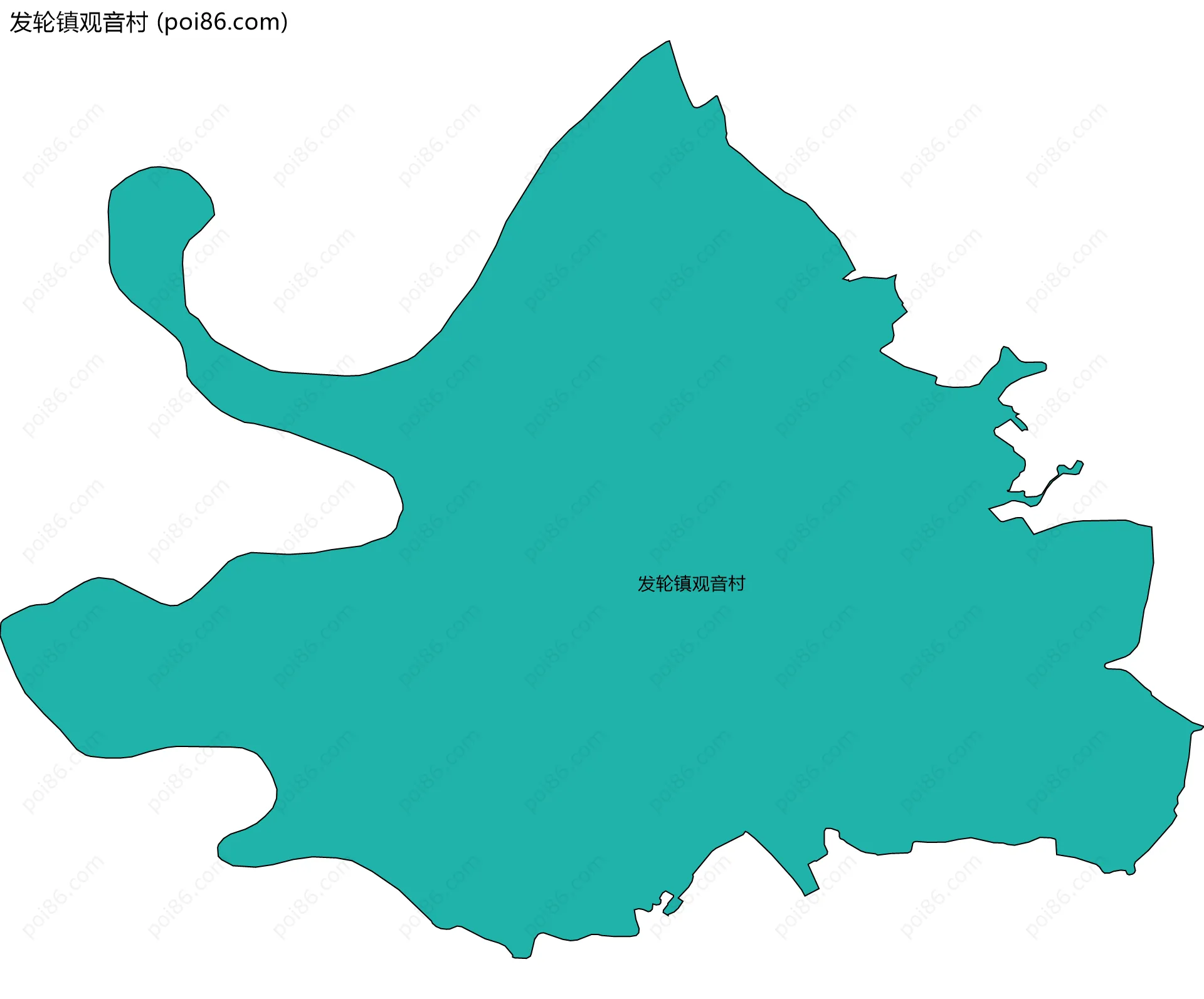 发轮镇观音村边界地图