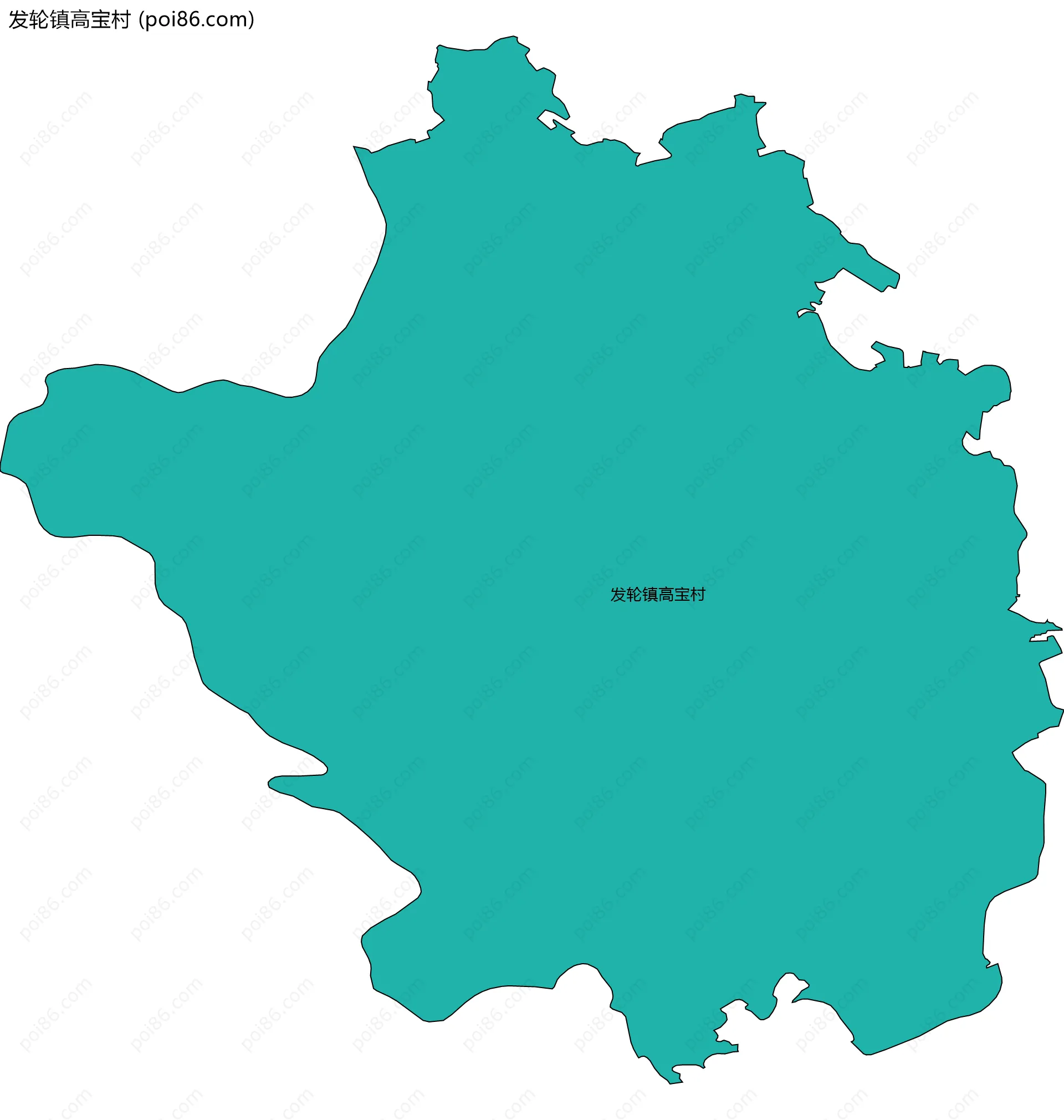 发轮镇高宝村边界地图