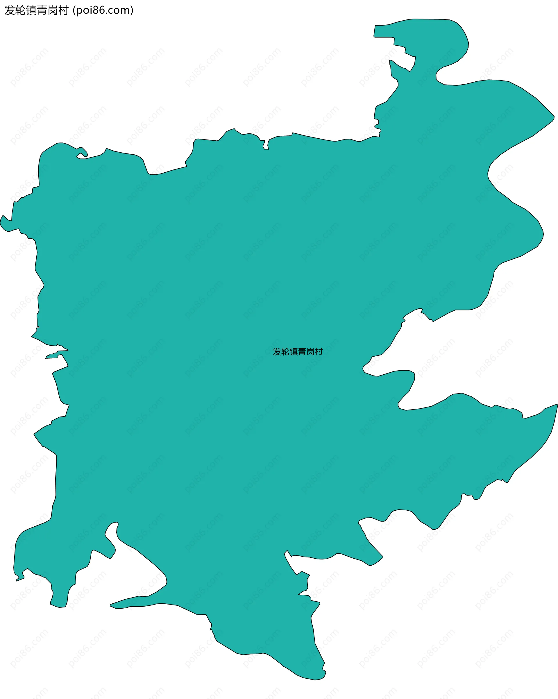 发轮镇青岗村边界地图