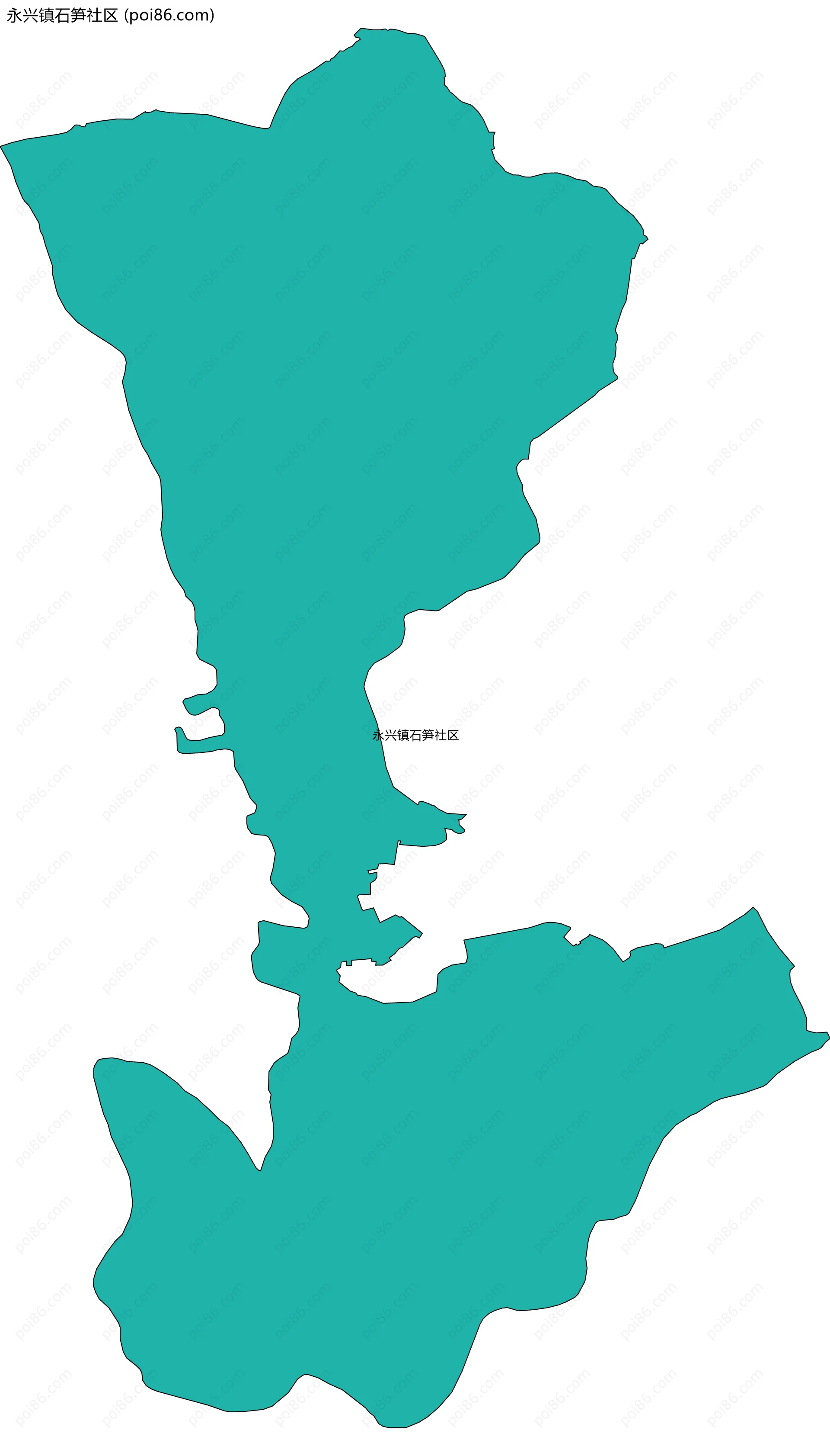永兴镇石笋社区边界地图