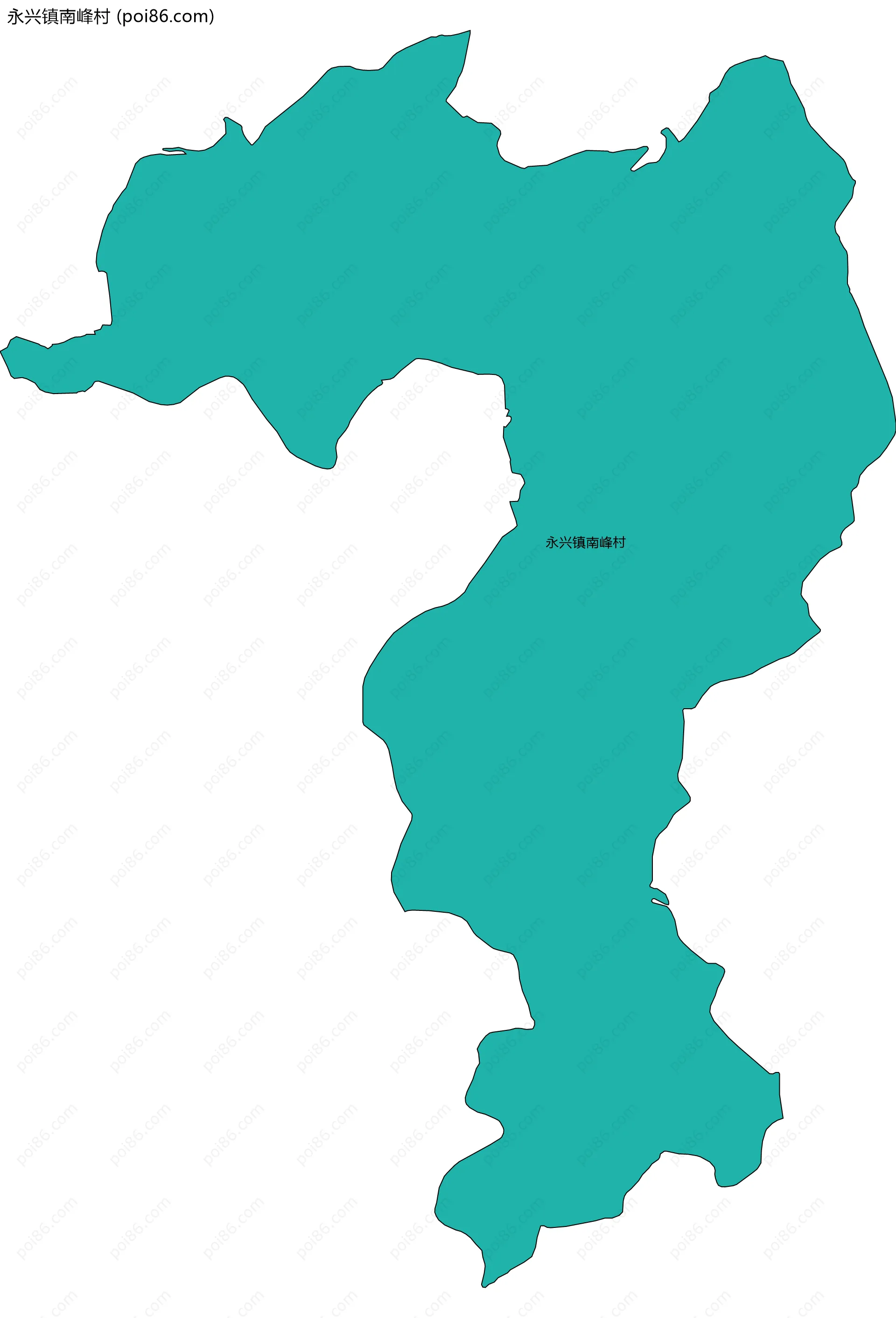 永兴镇南峰村边界地图