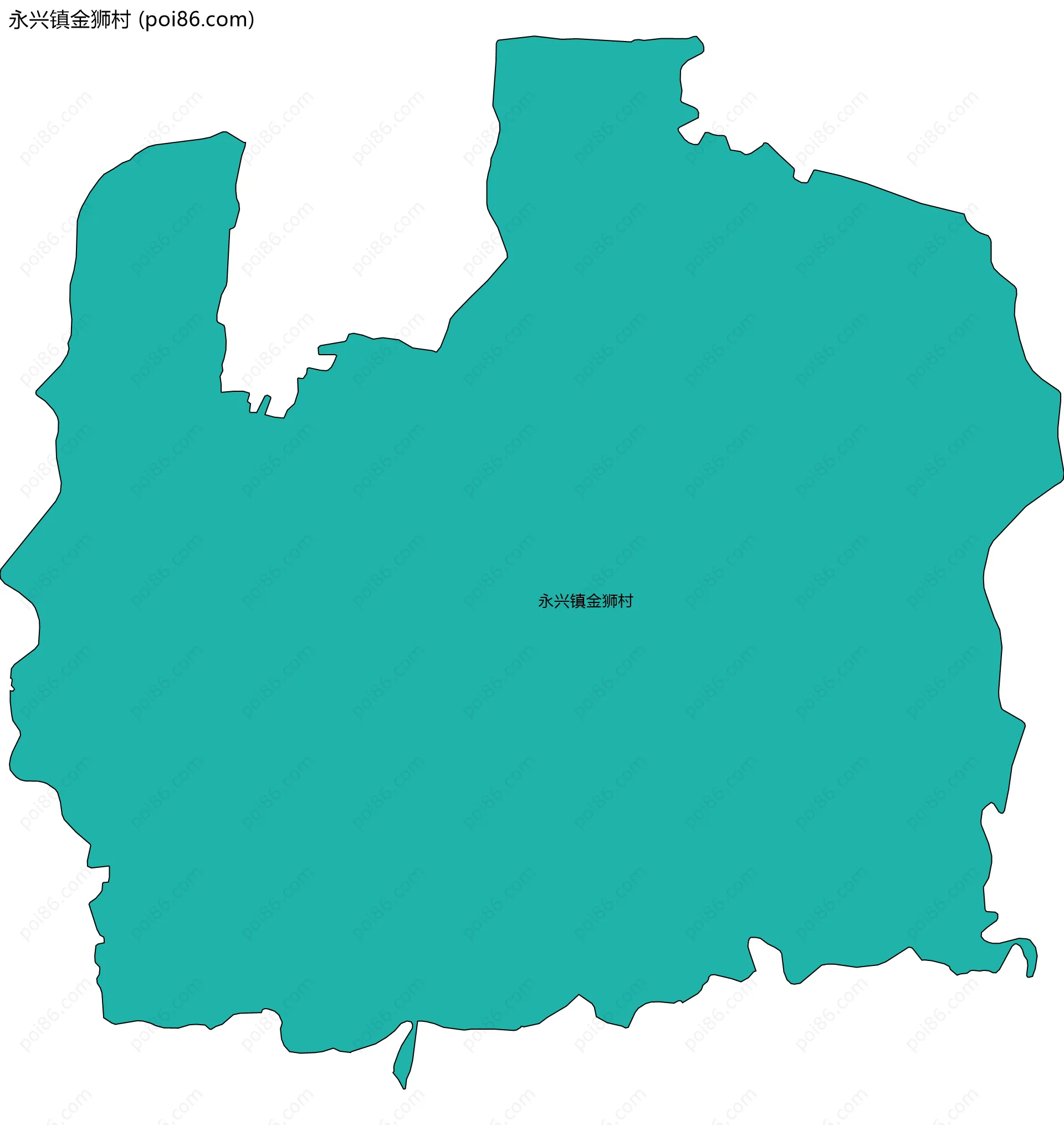 永兴镇金狮村边界地图