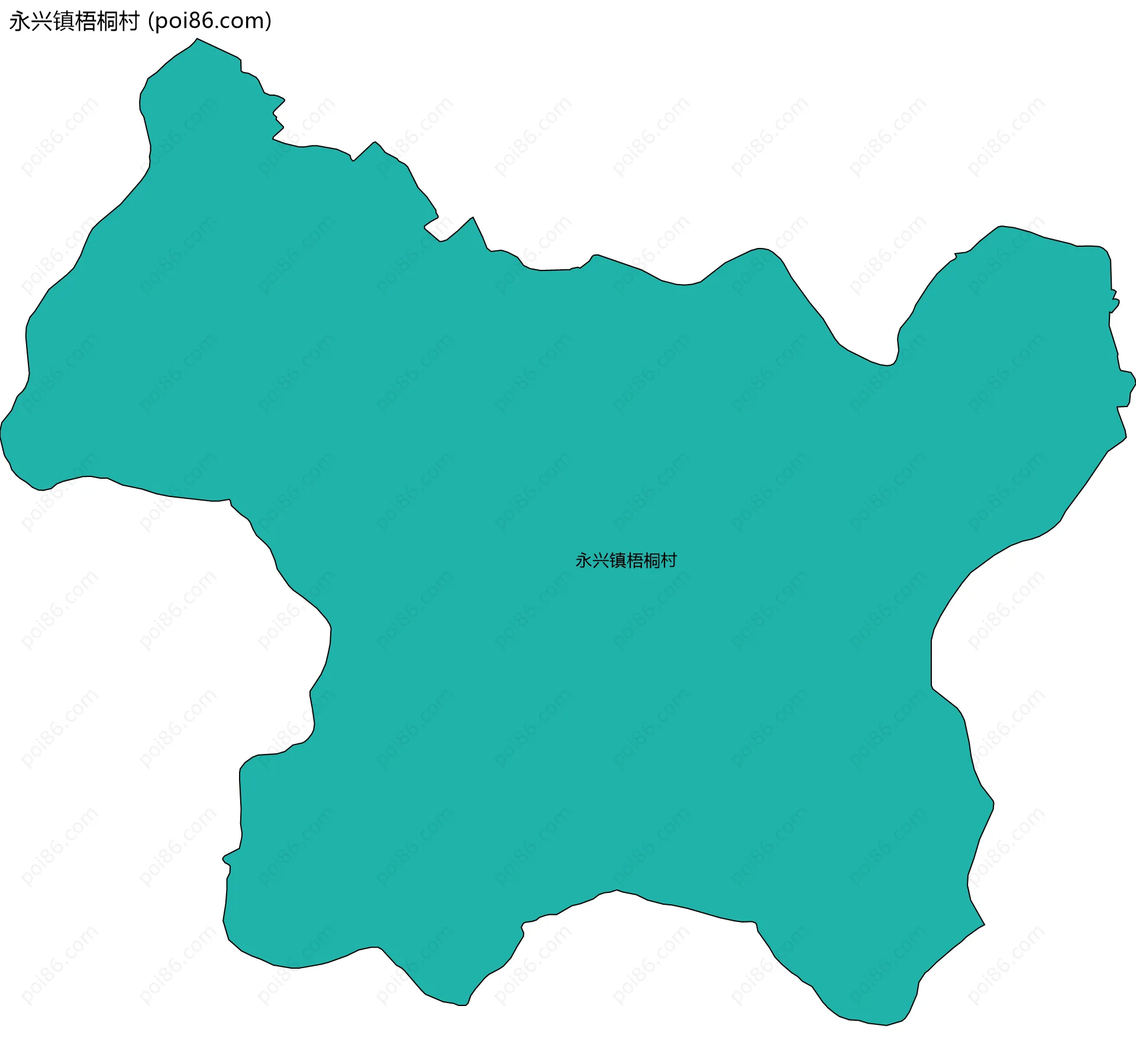 永兴镇梧桐村边界地图